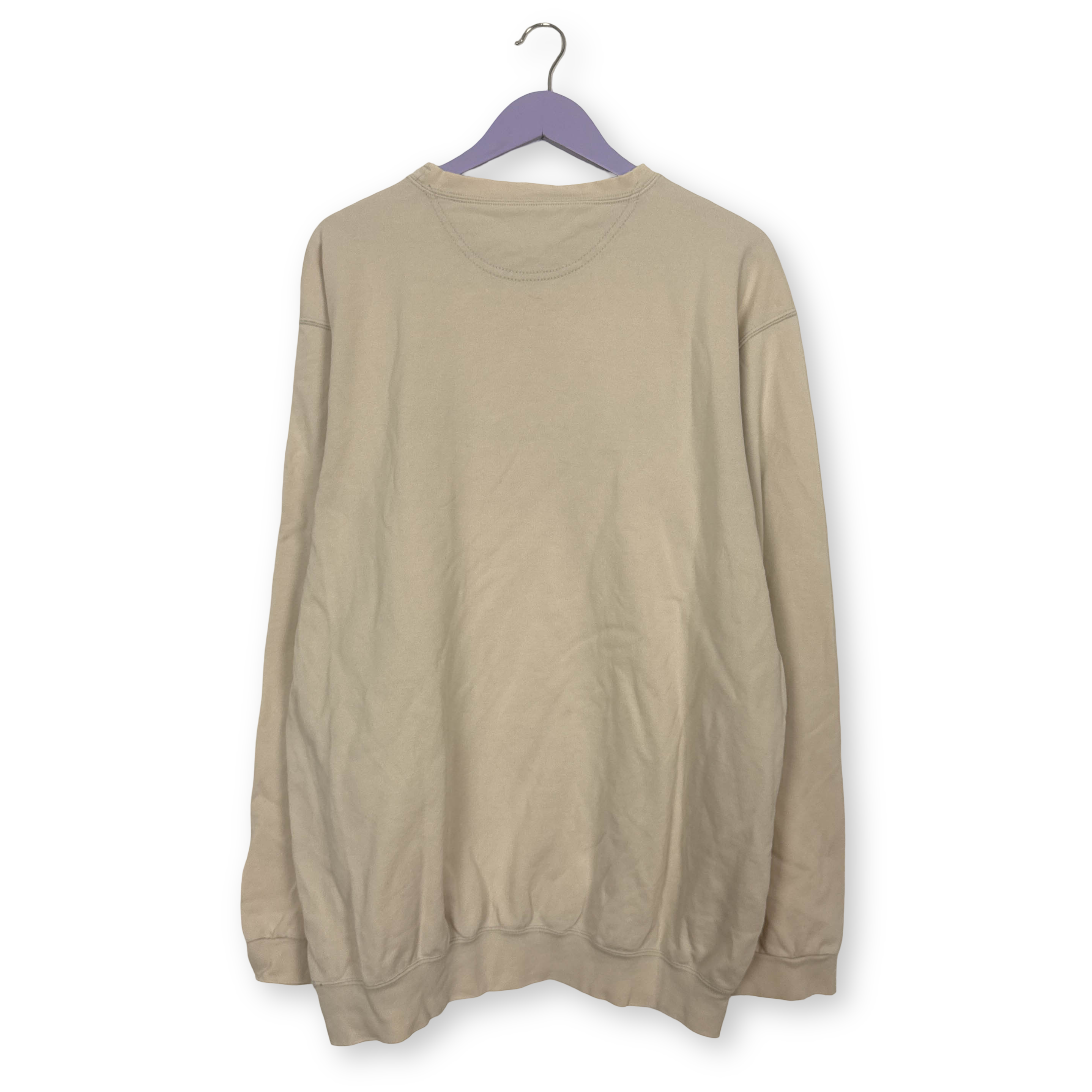 Felpa Champion Vintage crema a girocollo logo ricamato anni 90 00 - Taglia XXL uomo