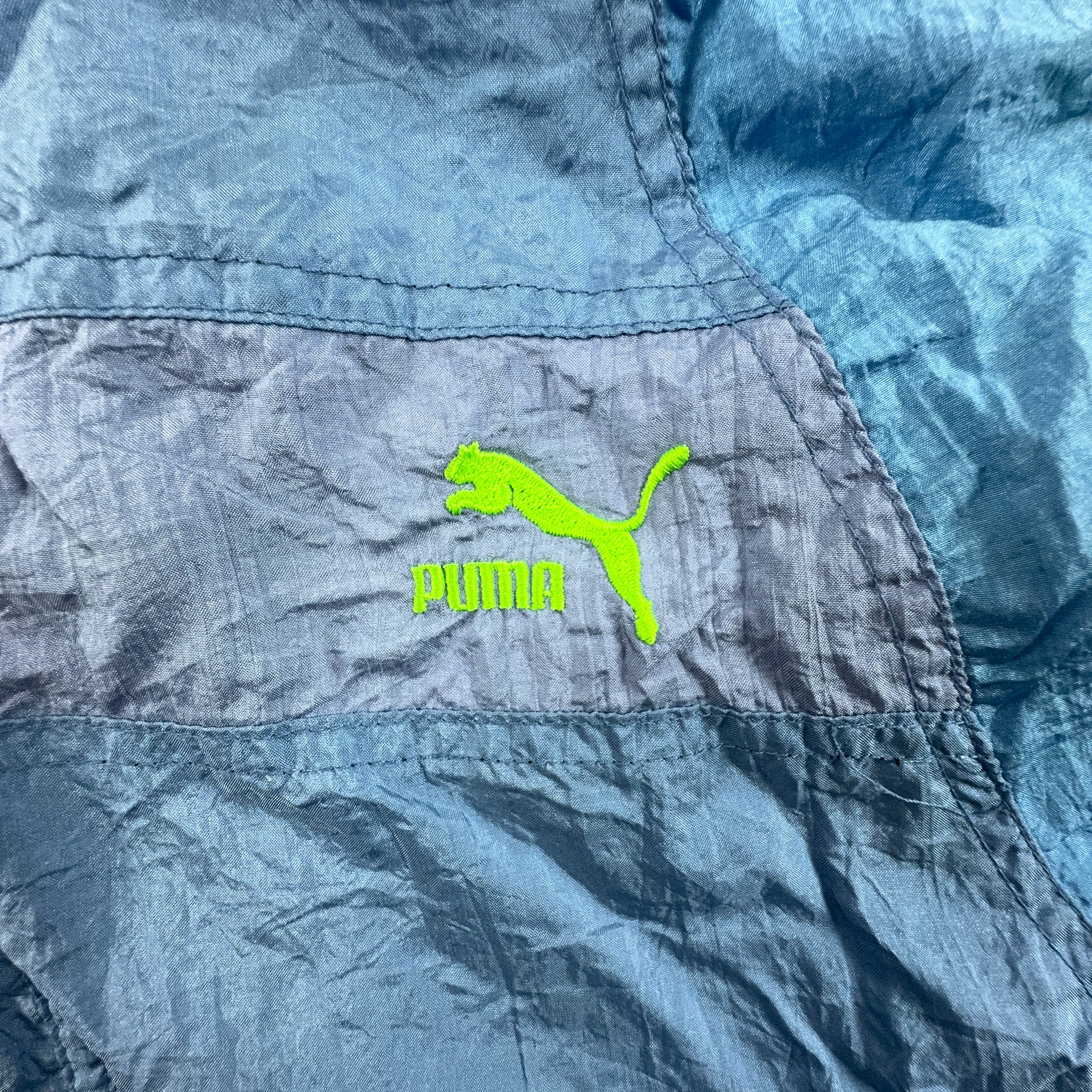 Giacca a vento Puma Vintage blu con zip anni 90 - Taglia S uomo