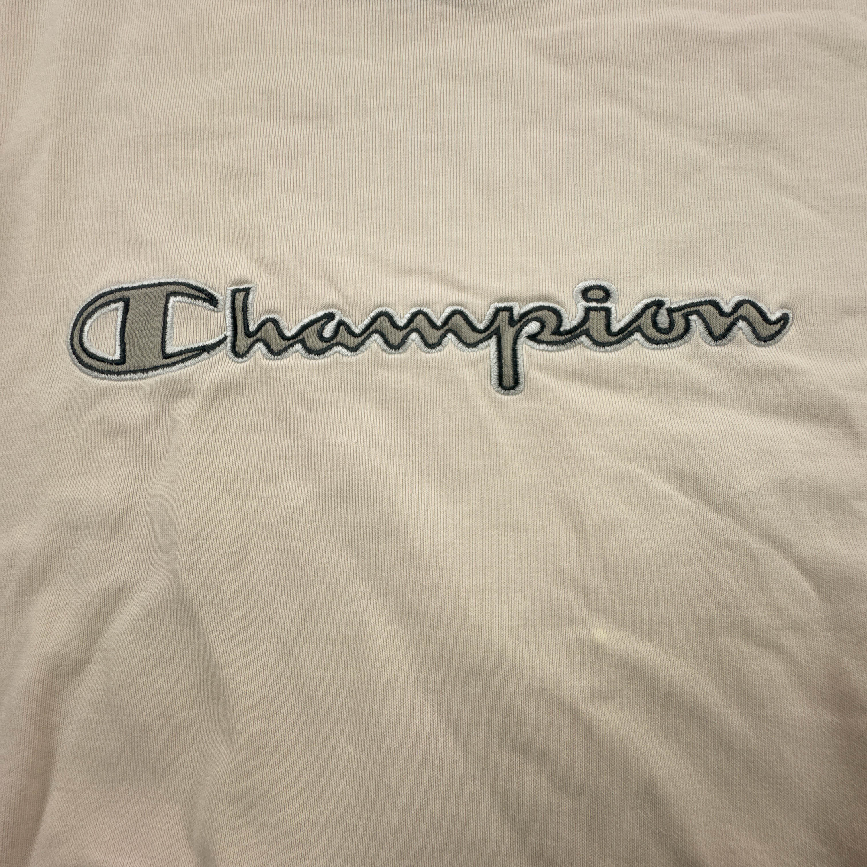 Felpa Champion Vintage crema a girocollo logo ricamato anni 90 00 - Taglia XXL uomo