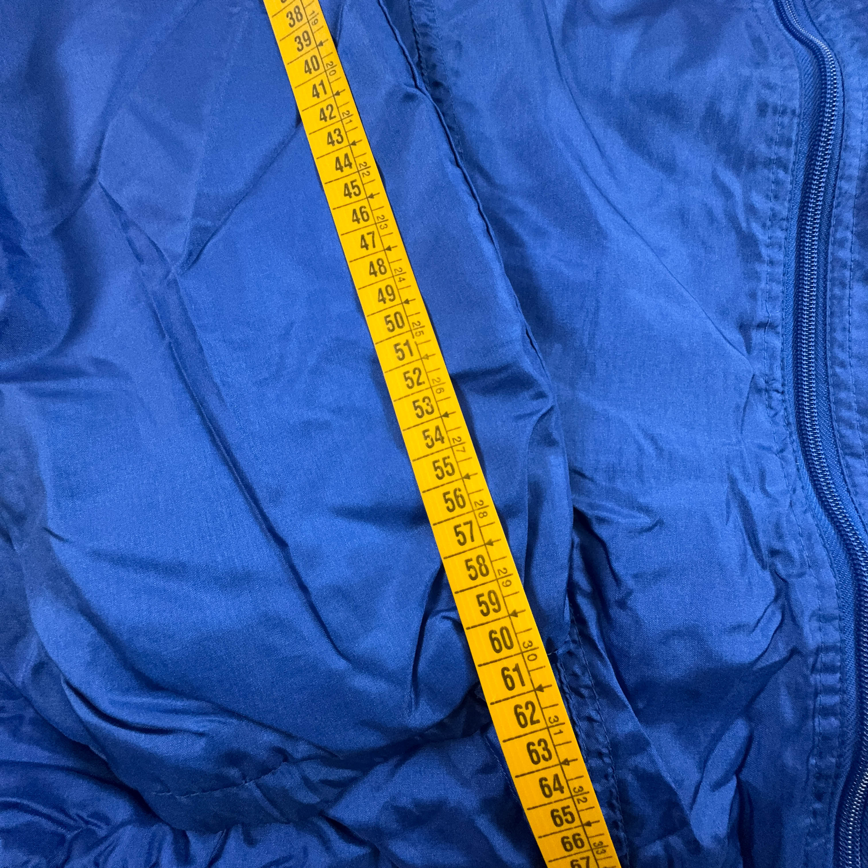 Giacca a vento Adidas Vintage blu con zip anni 90 - Taglia 186 uomo