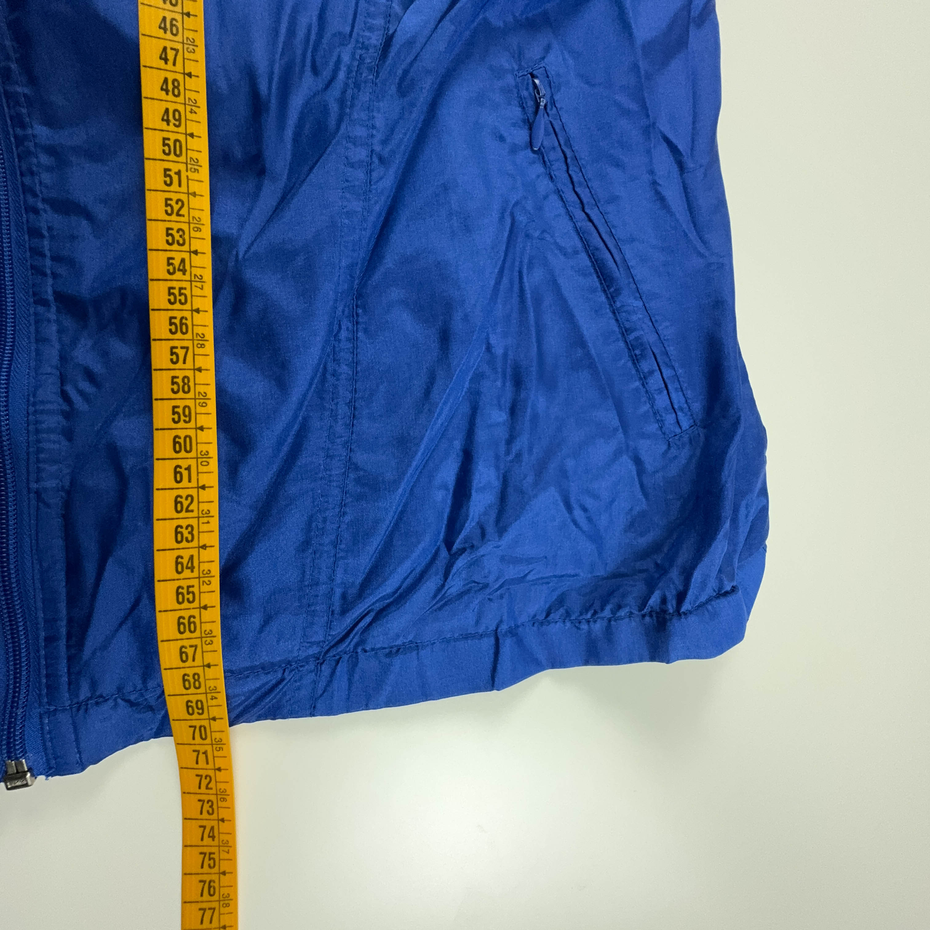 Giacca a vento Adidas Vintage blu con zip anni 90 - Taglia 186 uomo