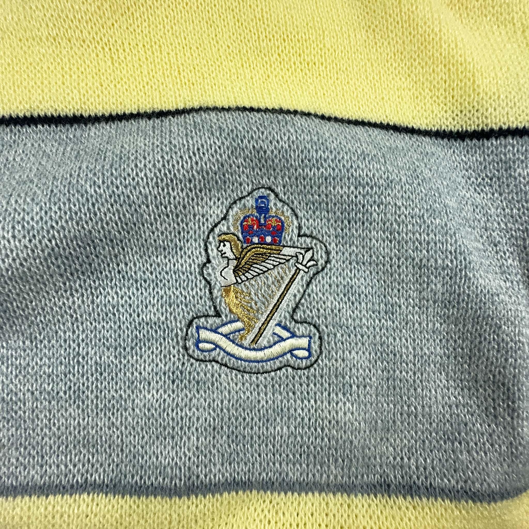 Yellow and Grey Vintage Sweater with Embroidery - Size M Men