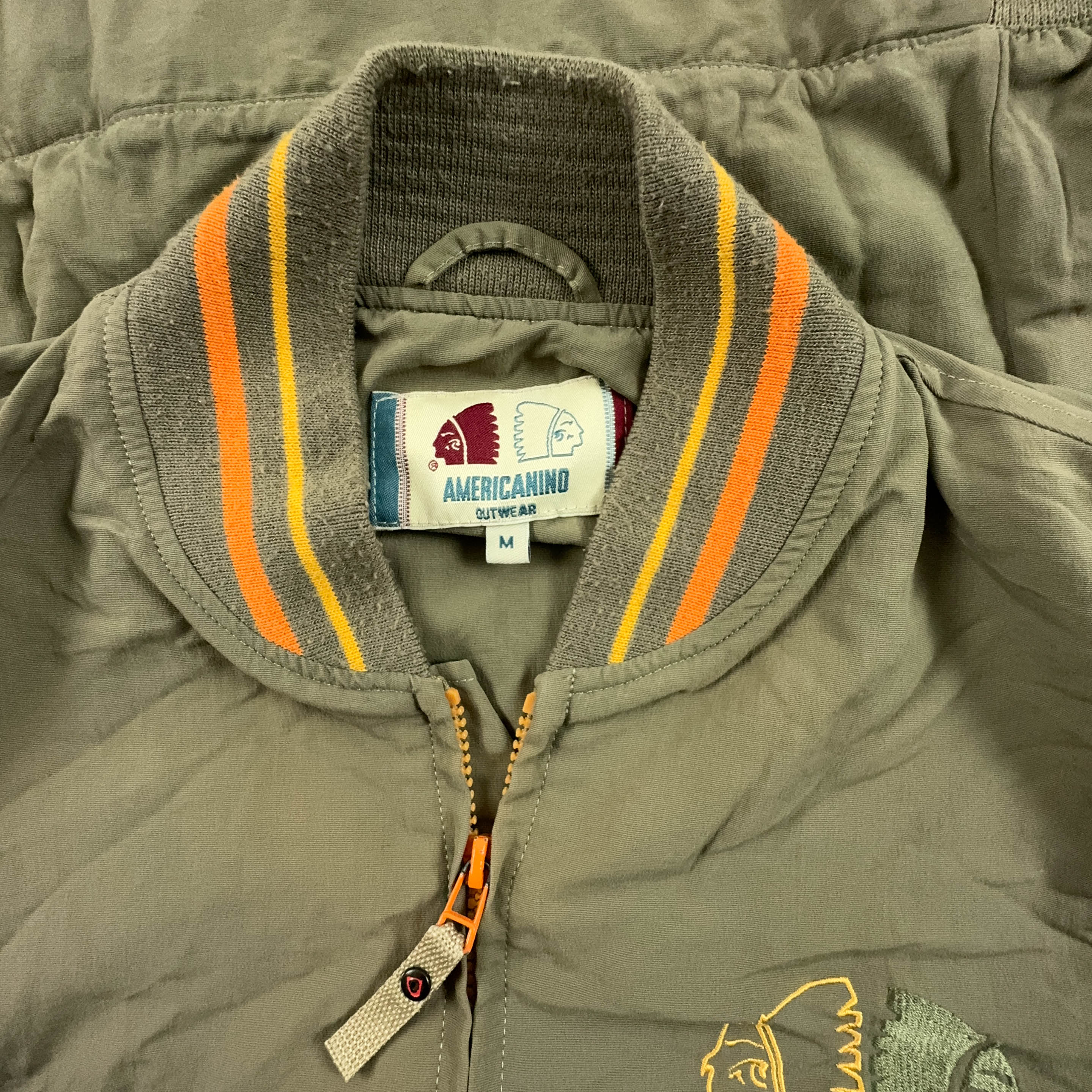 Americanino Vintage Khaki Green Windbreaker Size S/M Men