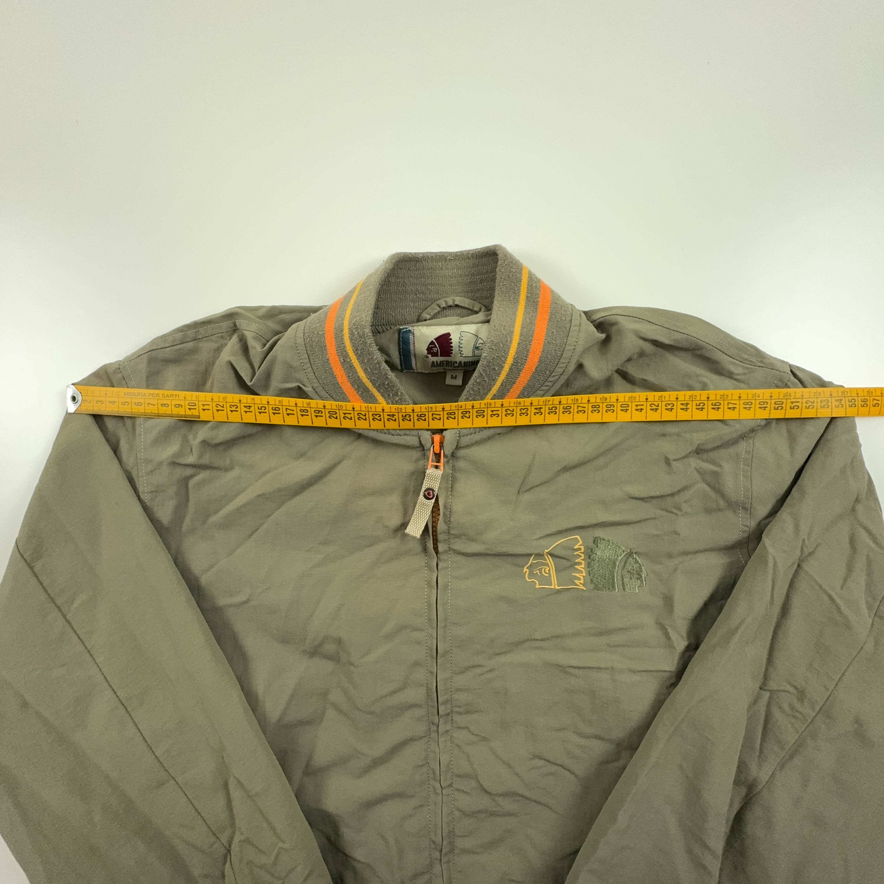 Giacca a vento Americanino Vintage verde cachi Taglia S/M uomo