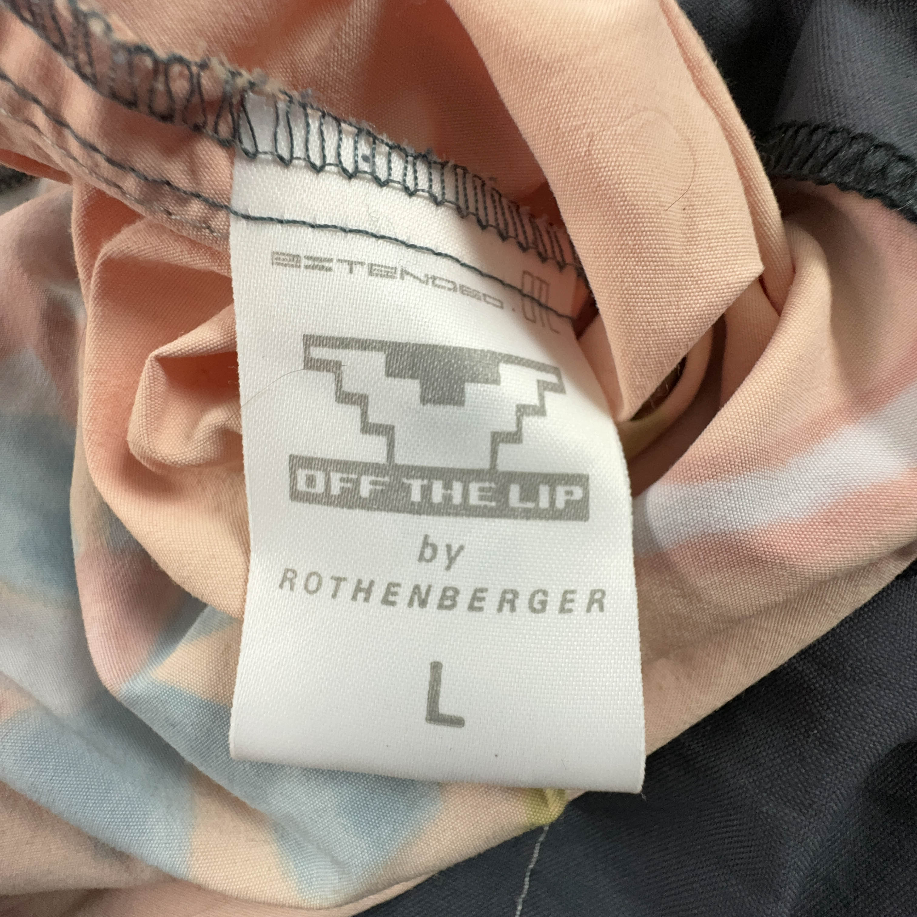 Giacca a vento Vintage arancione a fantasia foderata con zip - Taglia XL uomo