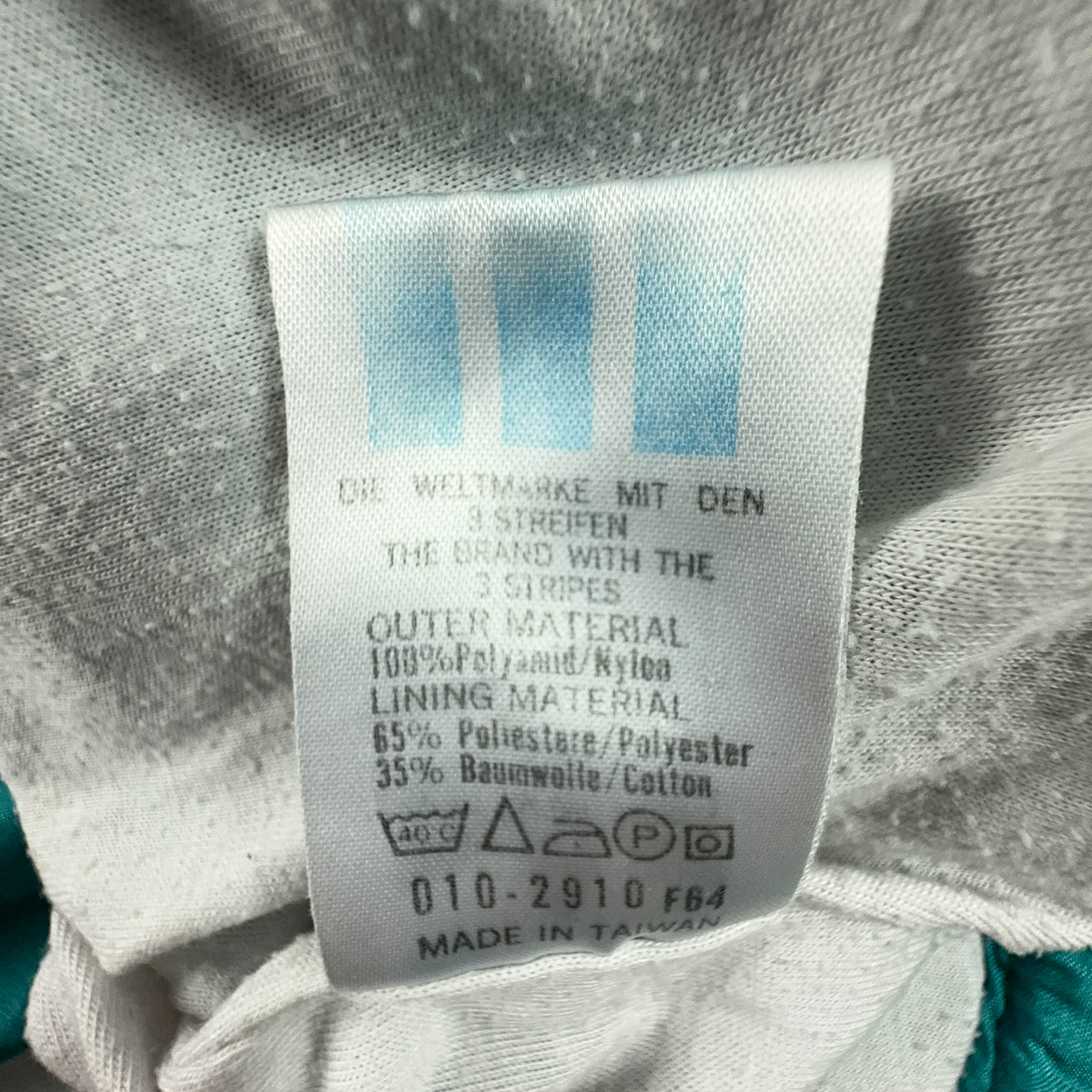 Giacca a vento Adidas Vintage verde anni 90 con zip - Taglia 8 uomo