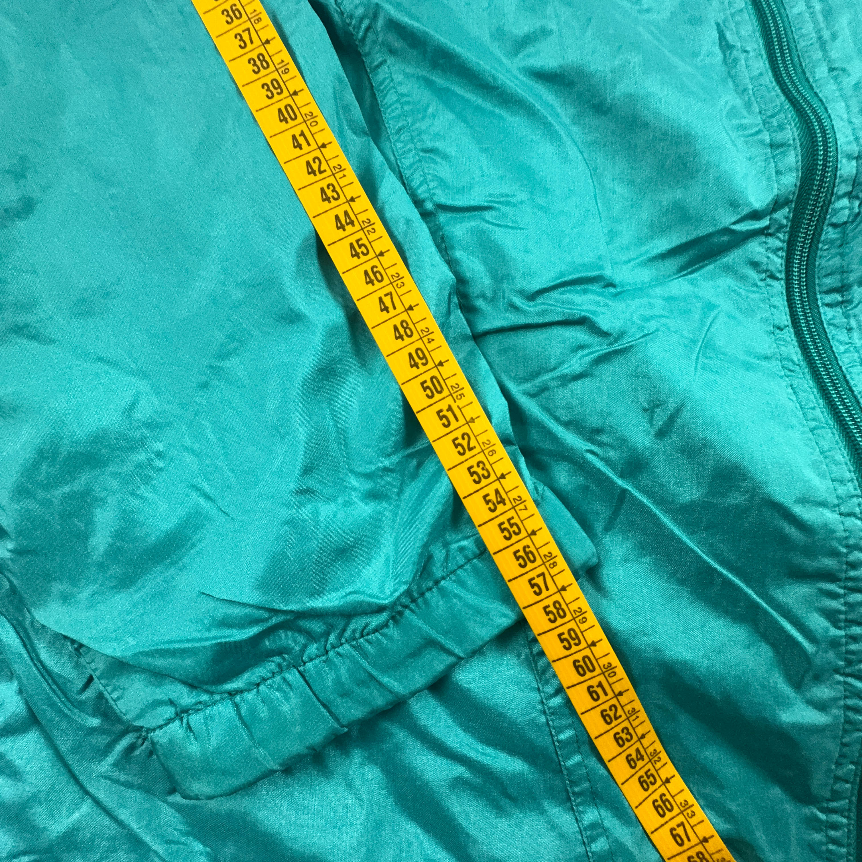 Giacca a vento Adidas Vintage verde anni 90 con zip - Taglia 8 uomo