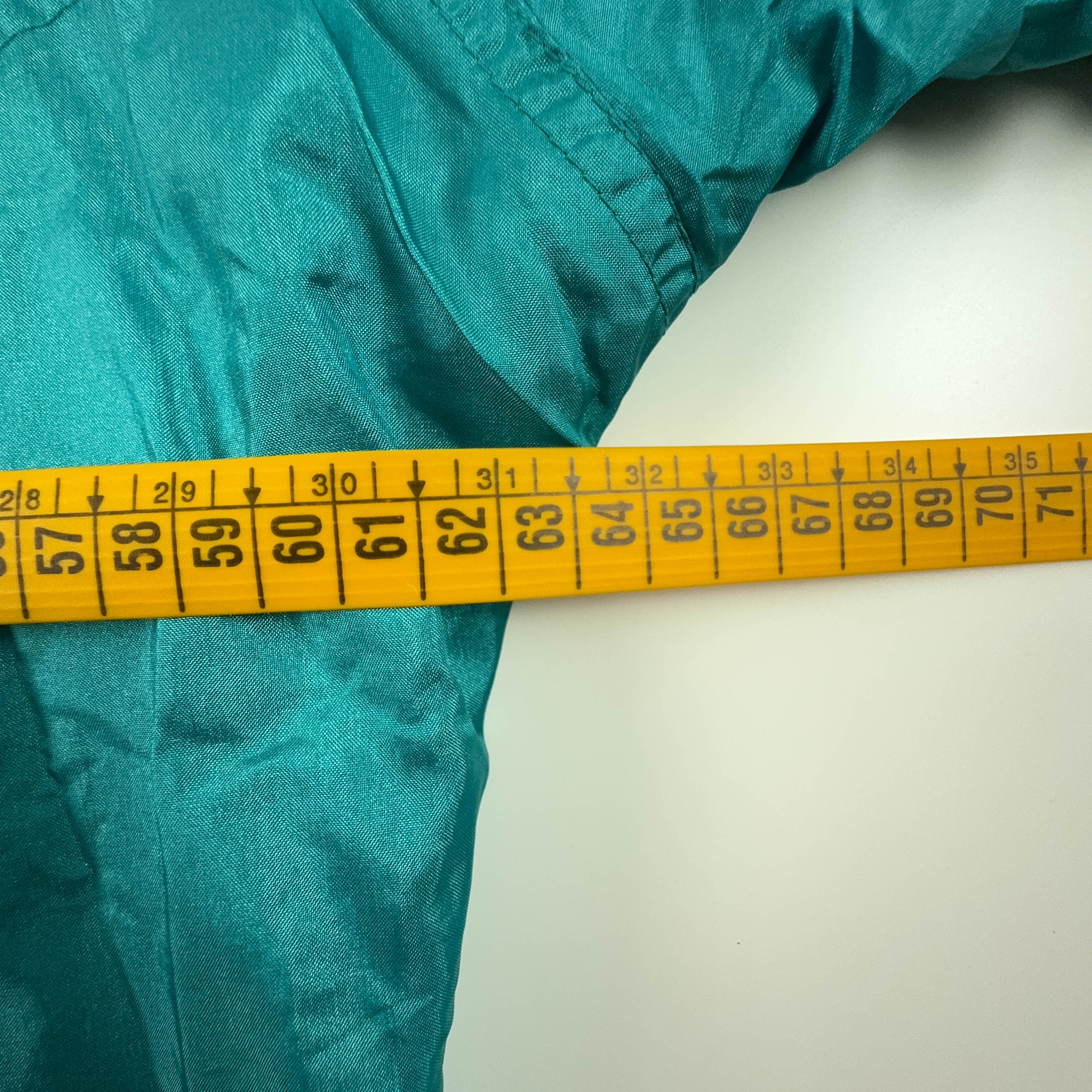 Giacca a vento Adidas Vintage verde anni 90 con zip - Taglia 8 uomo