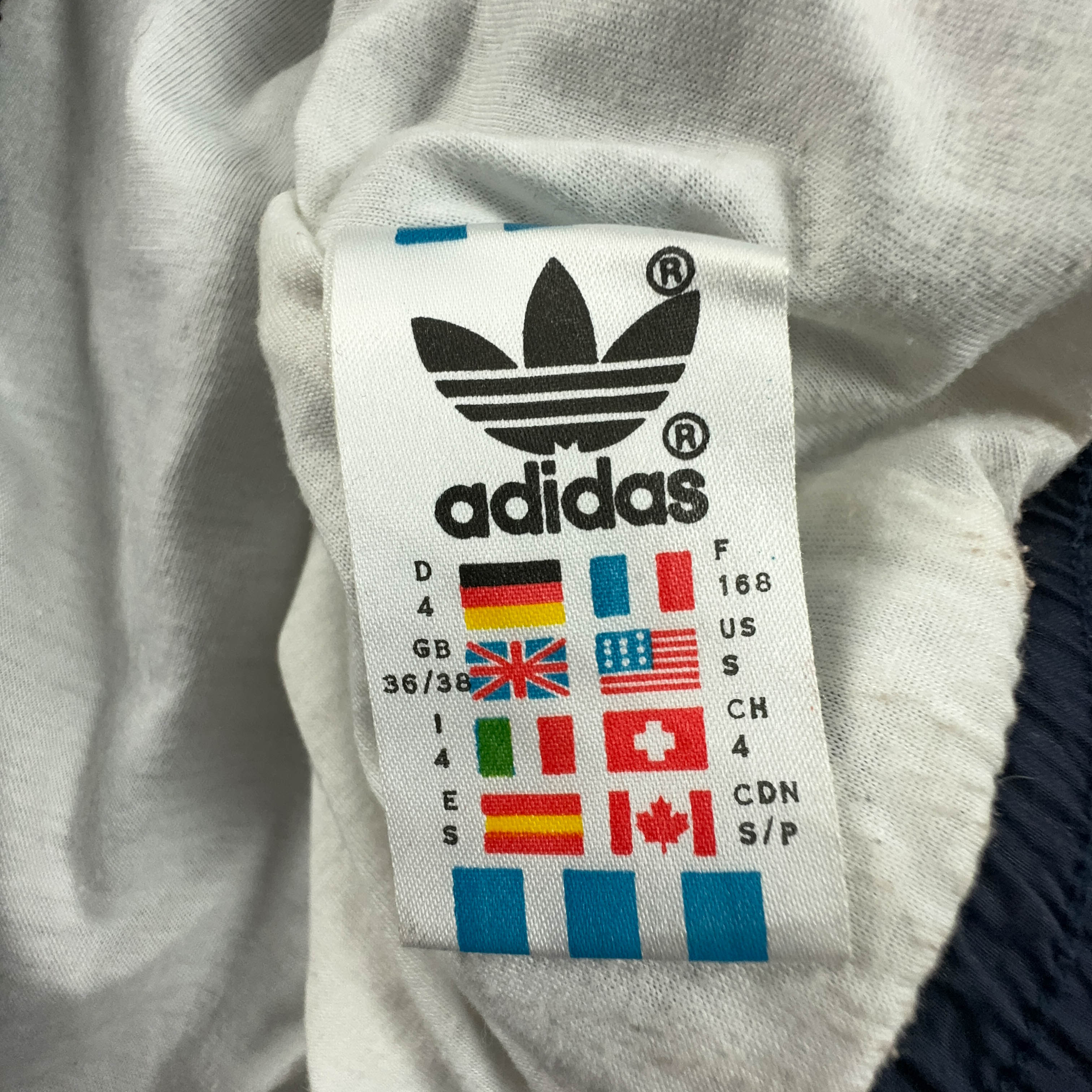 Giacca a vento Adidas Vintage blu e bianca anni 90 - Taglia D4 F168 uomo