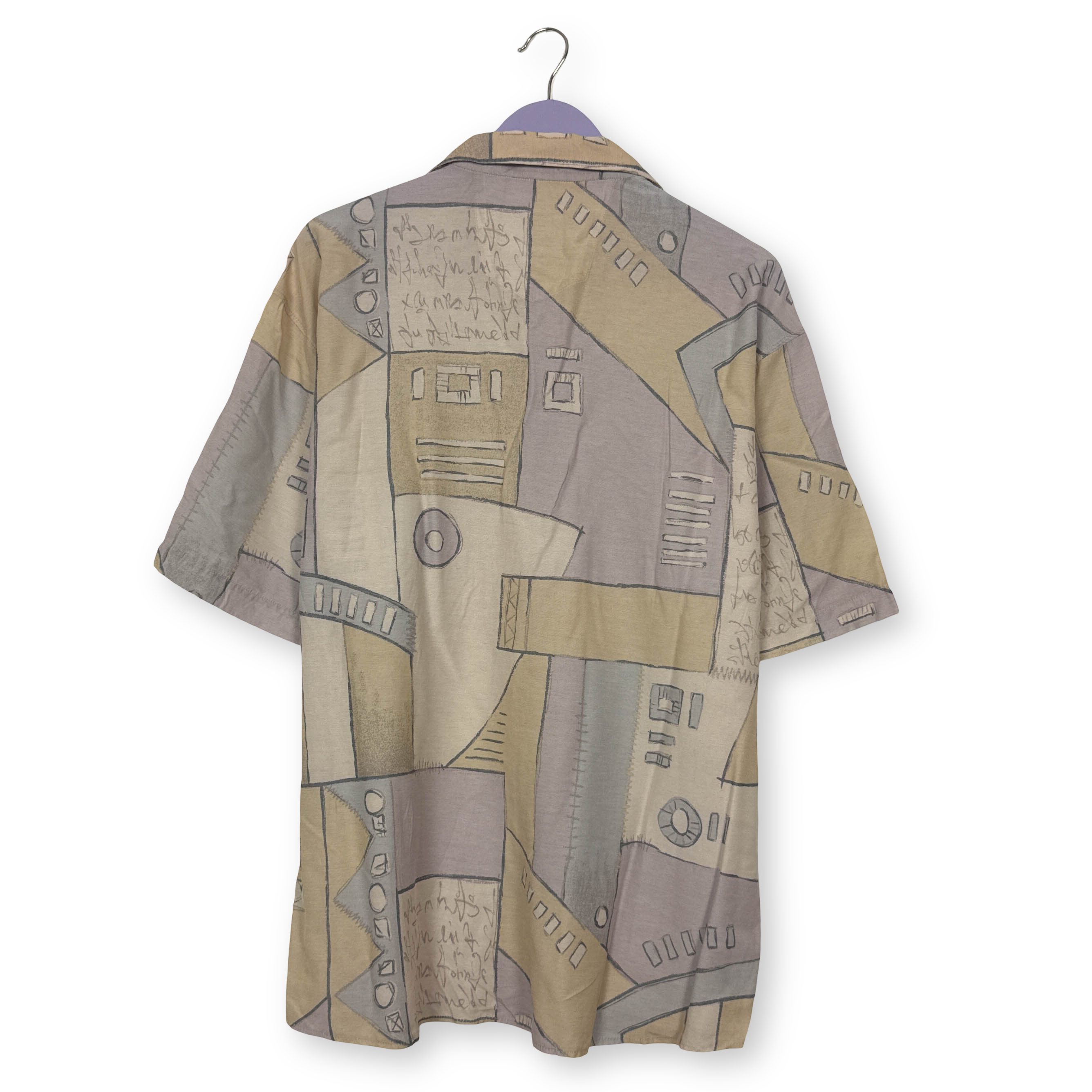 Camicia Vintage multicolore geometrica astratta anni 80 90 - Taglia L/XL uomo