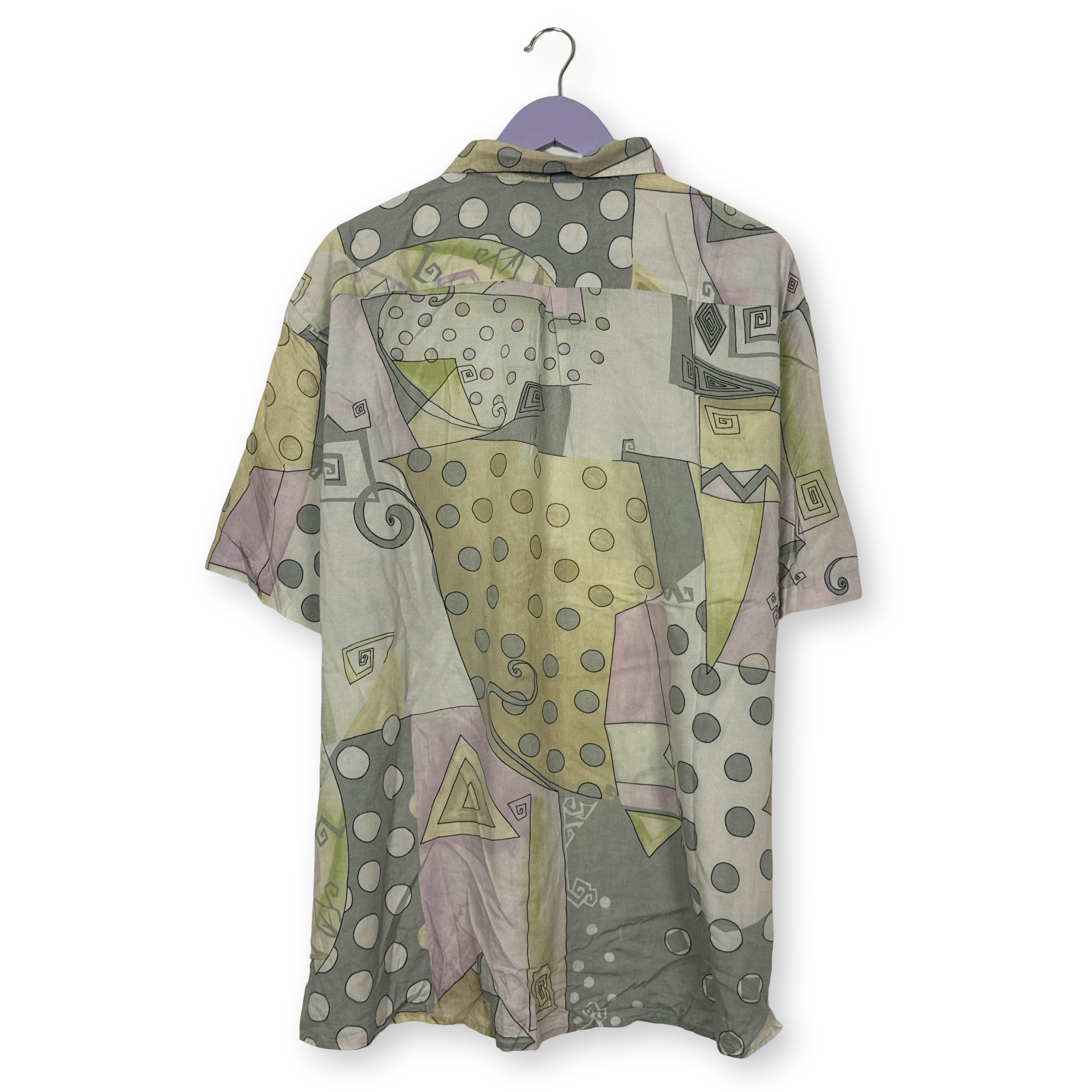 Camicia Vintage multicolore astratta geometrica anni 80 90 - Taglia L/XL uomo