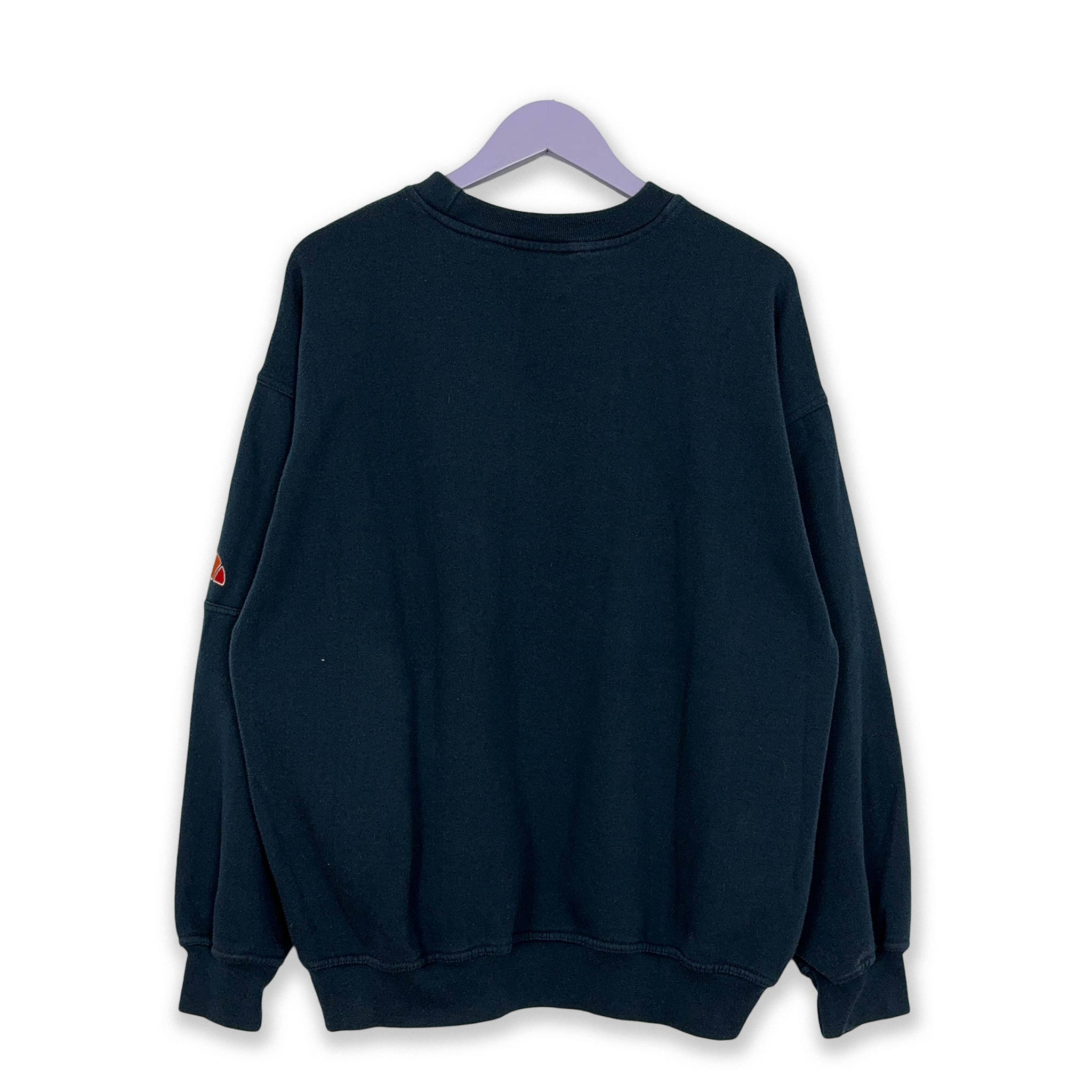 Felpa Ellesse Vintage blu scuro a girocollo con logo ricamato - Taglia L uomo