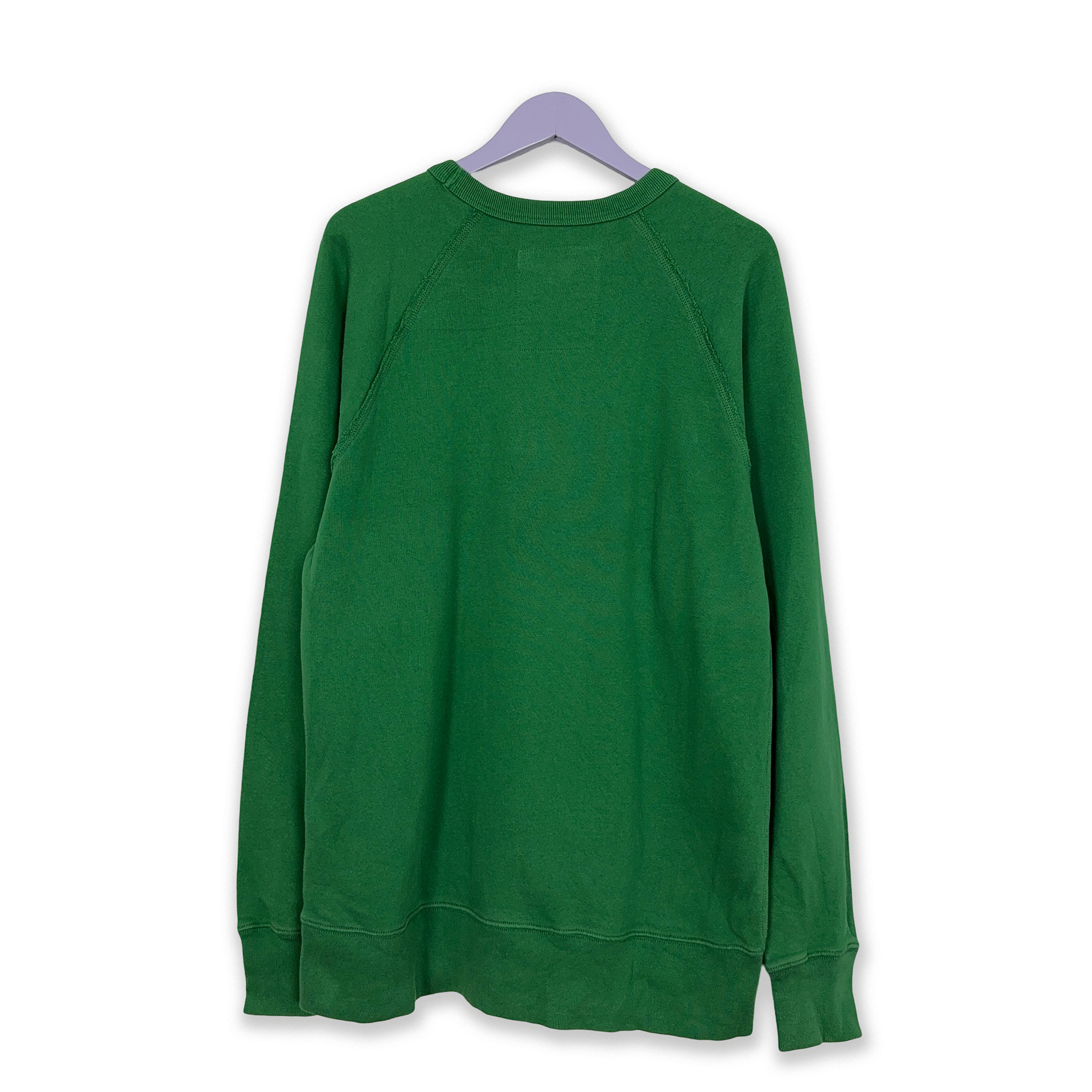 Felpa Napapijri verde a girocollo con logo stampato - Taglia XL uomo