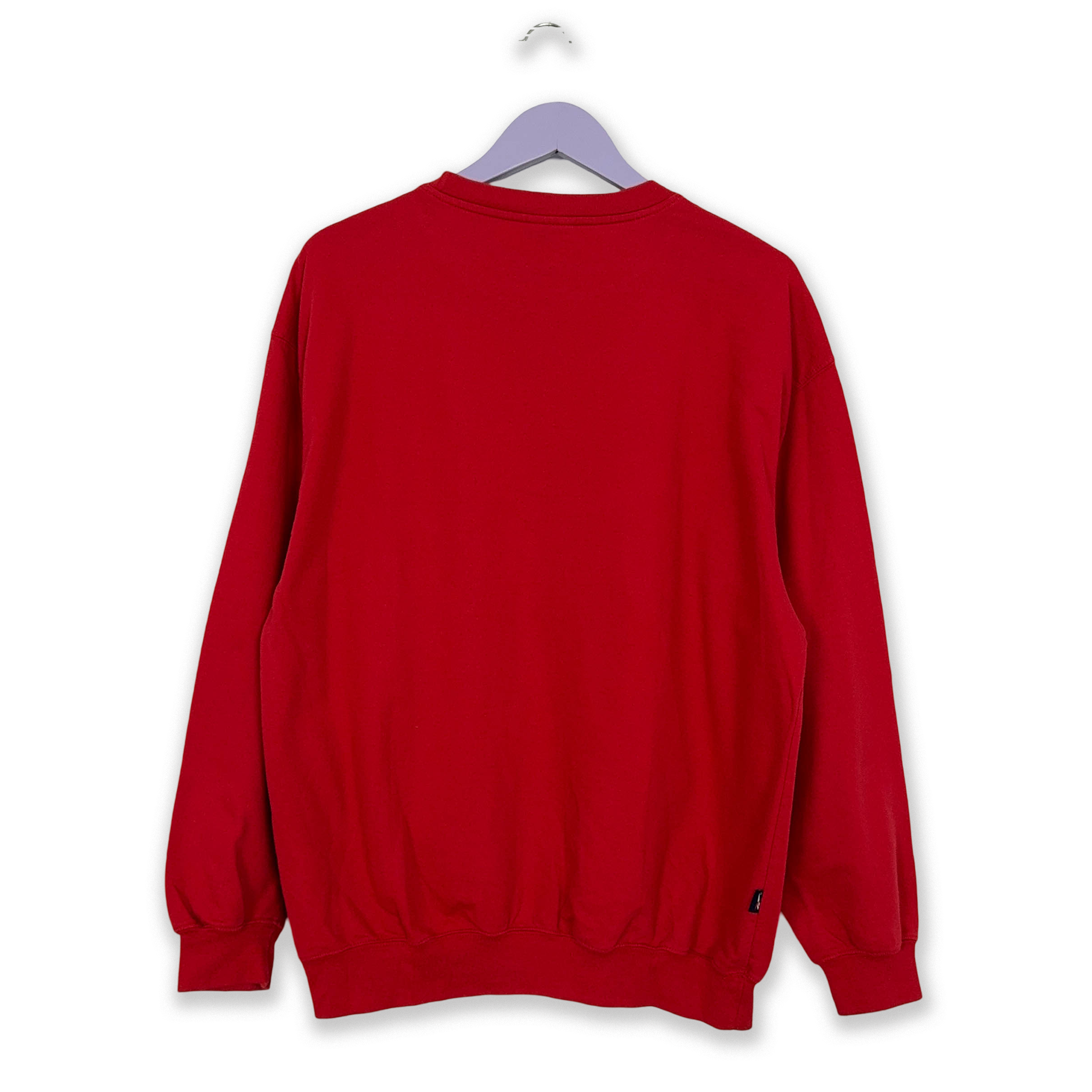 Felpa Reebok Vintage rossa a girocollo in cotone anni 90 - Taglia S/M uomo