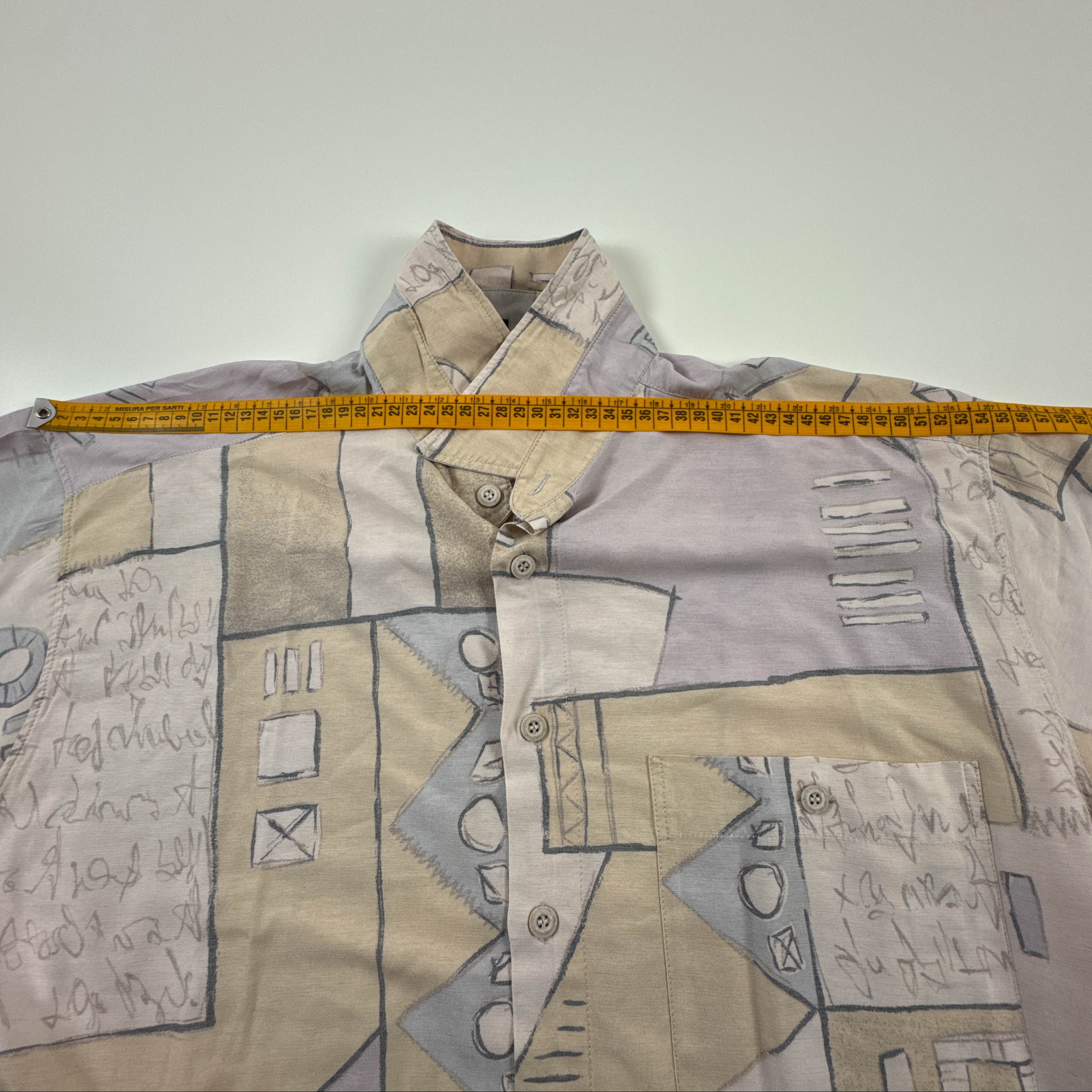 Camicia Vintage multicolore geometrica astratta anni 80 90 - Taglia L/XL uomo