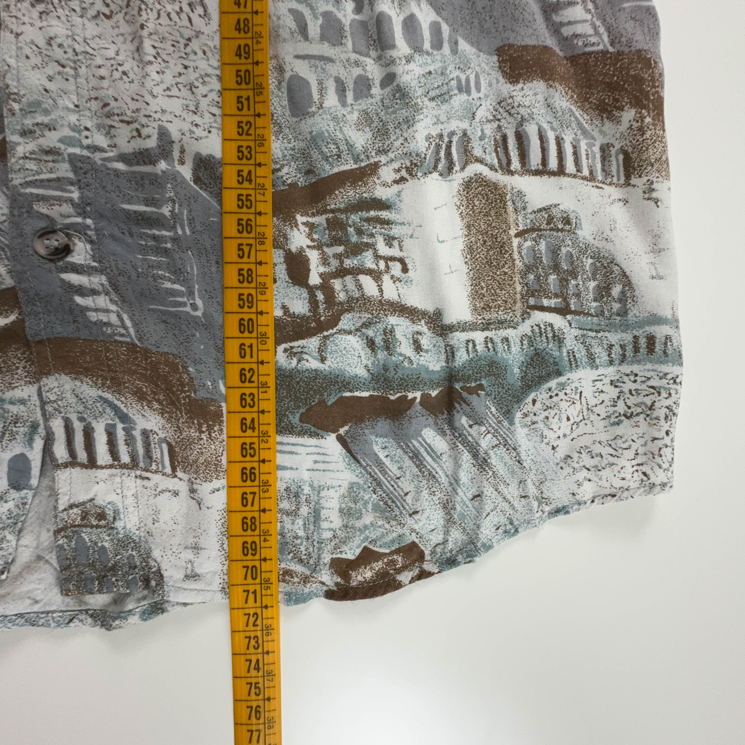 Camicia Vintage multicolore a fantasia astratta - Taglia M uomo