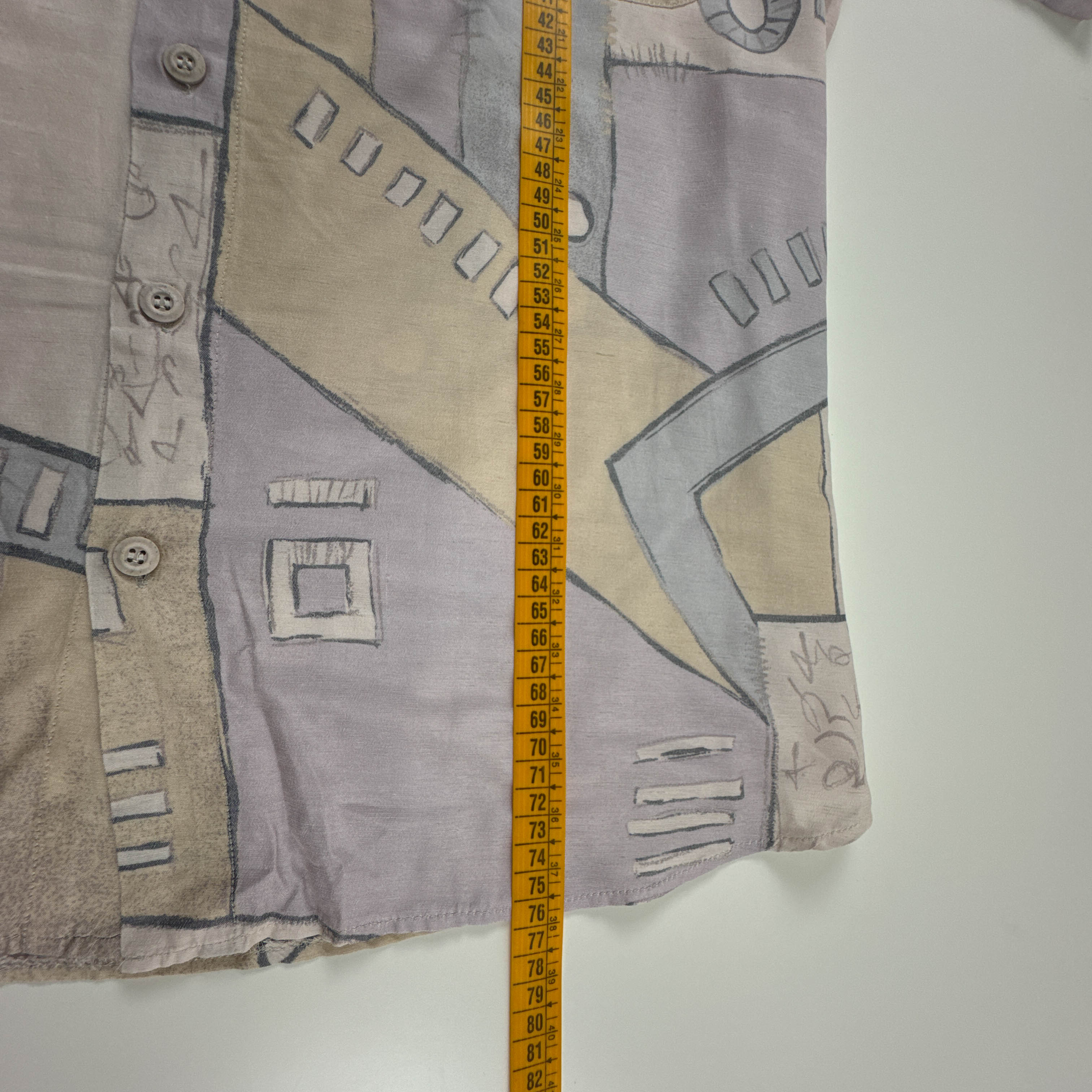 Camicia Vintage multicolore geometrica astratta anni 80 90 - Taglia L/XL uomo