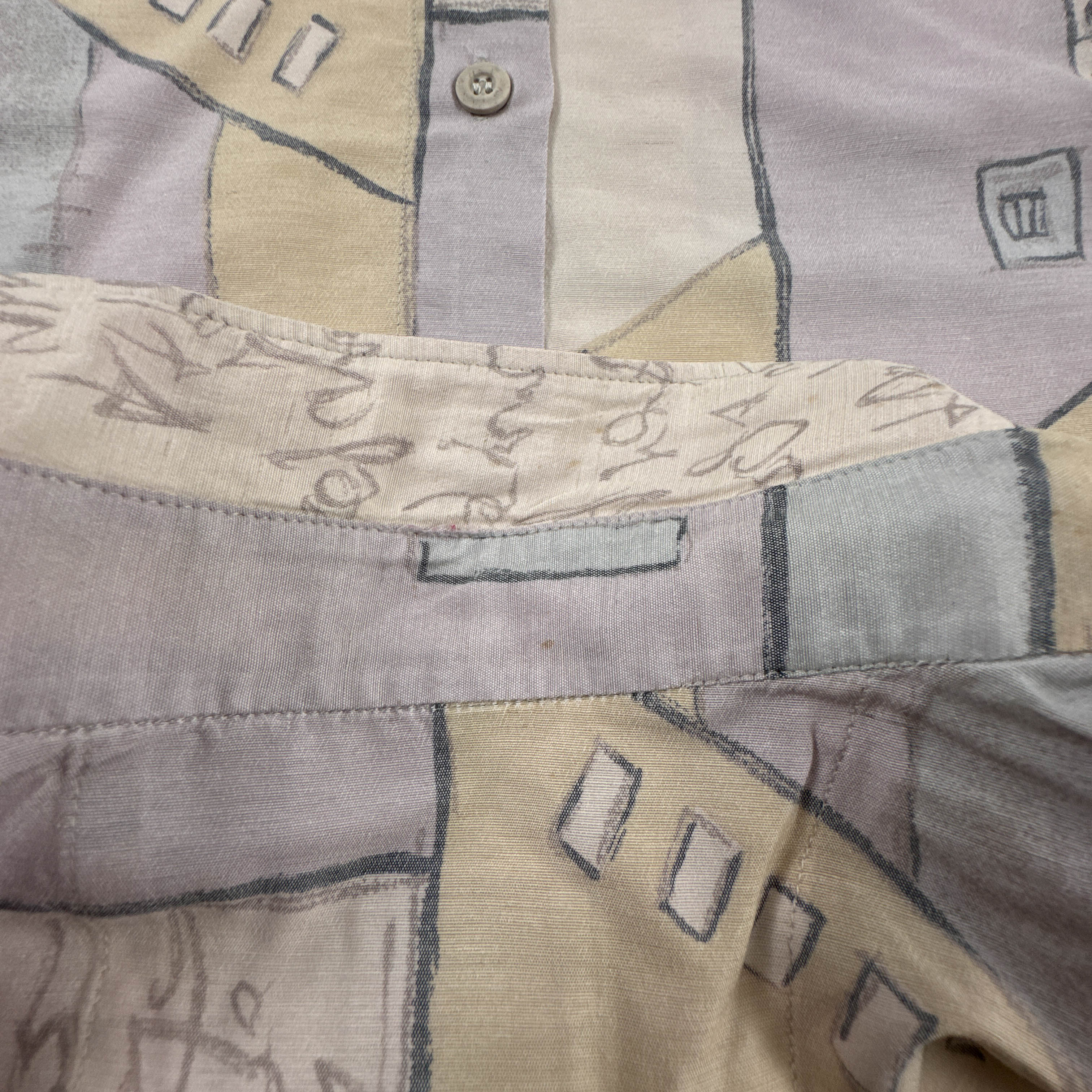 Camicia Vintage multicolore geometrica astratta anni 80 90 - Taglia L/XL uomo