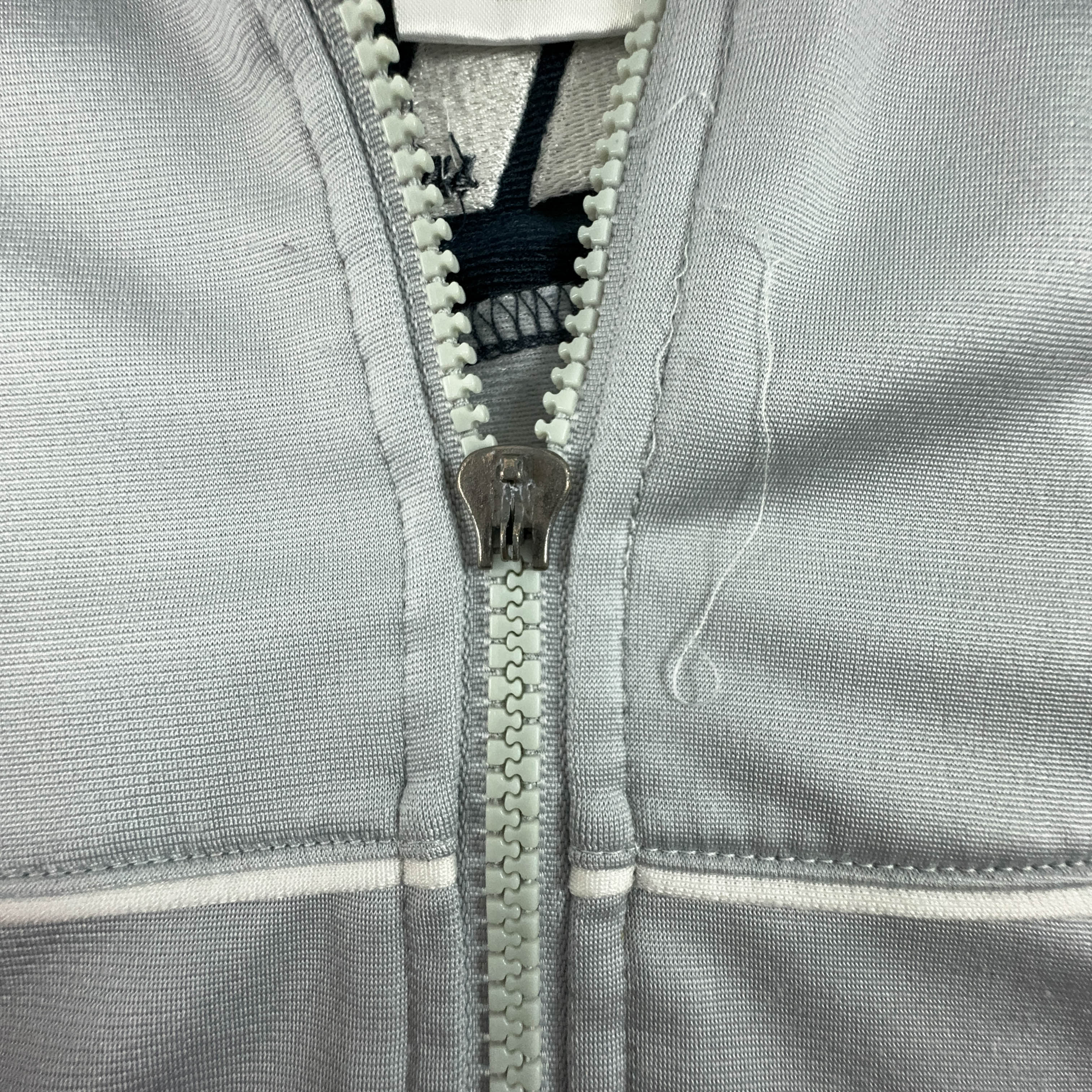 Felpa Adidas Vintage grigia con zip anni 2000 - Taglia 38 40 uomo