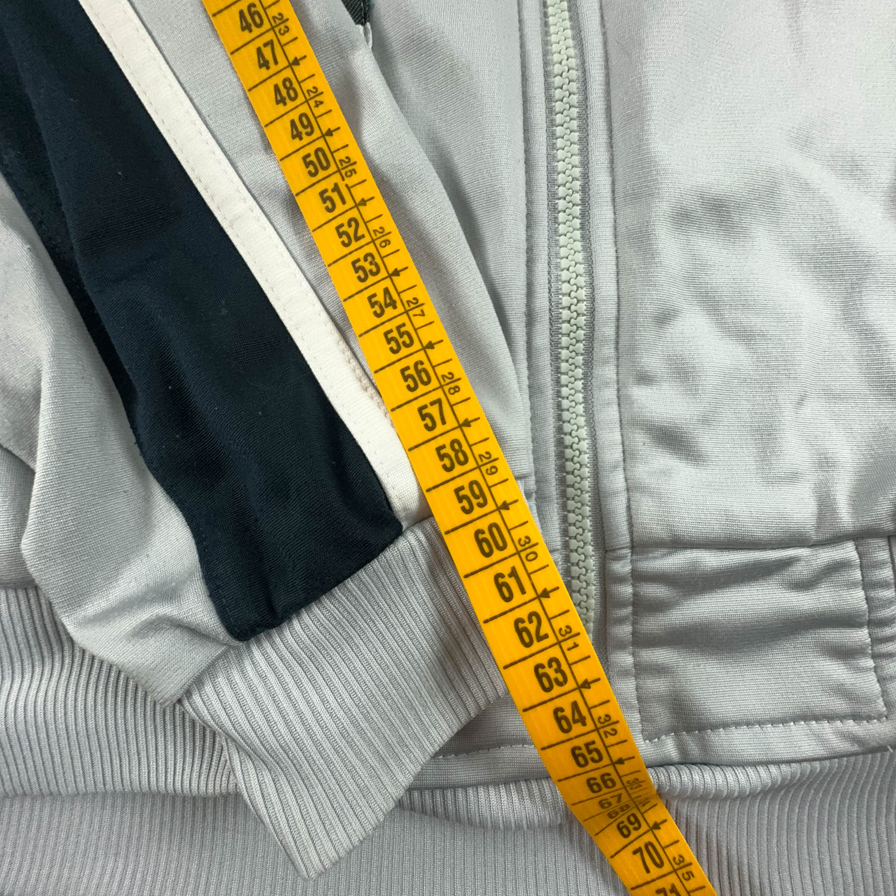 Felpa Adidas Vintage grigia con zip anni 2000 - Taglia 38 40 uomo