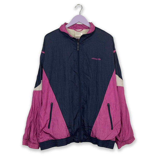 Giacca a vento Adidas Vintage anni 90 viola e rosa - Taglia XL uomo