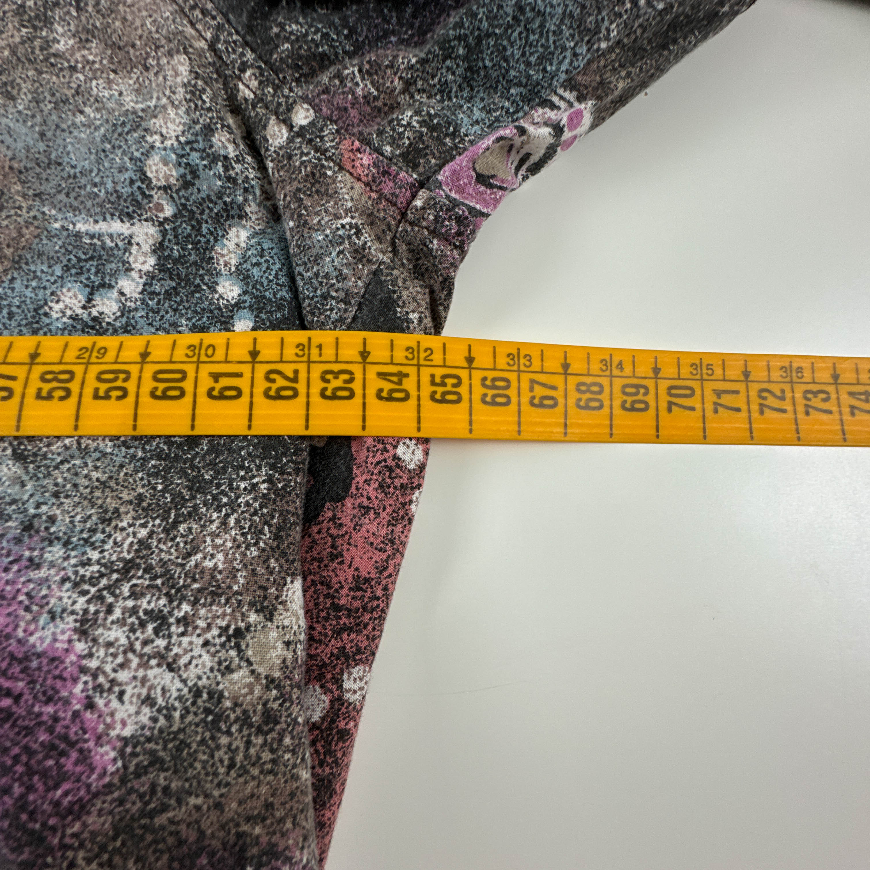 Camicia Vintage multicolore fantasia astratta in cotone anni 80 90 - Taglia L uomo