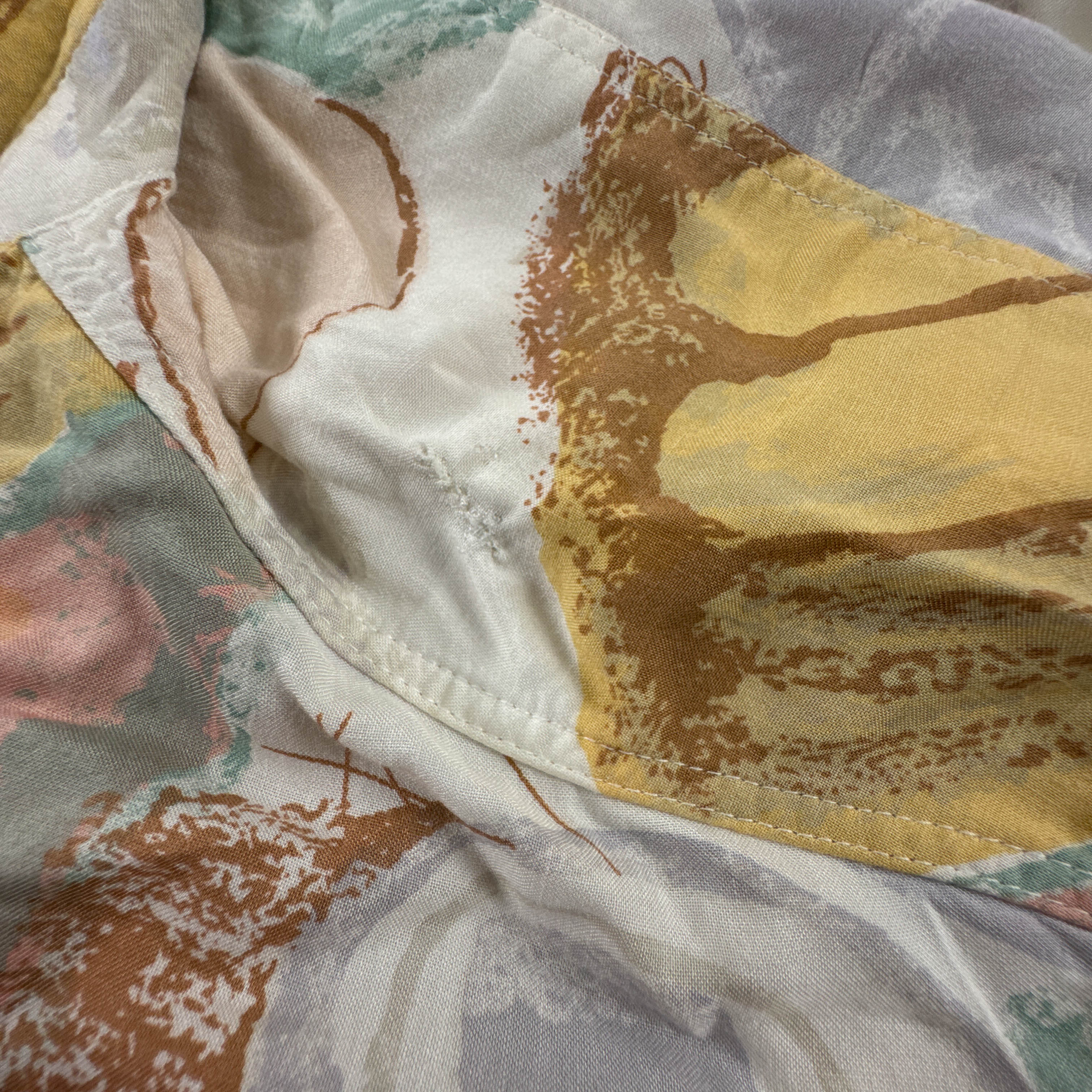 Camicia Vintage multicolore fantasia astratta anni 80 90 - Taglia XL uomo