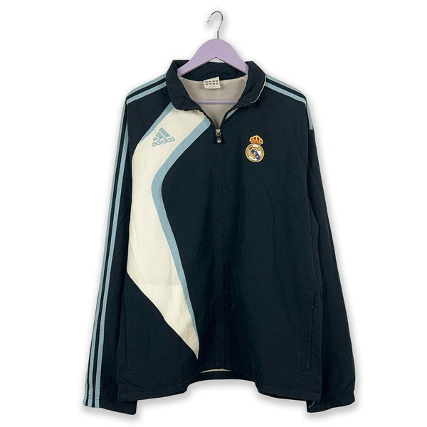 Giacca a vento Adidas Vintage Real Madrid blu scuro - Taglia XL uomo