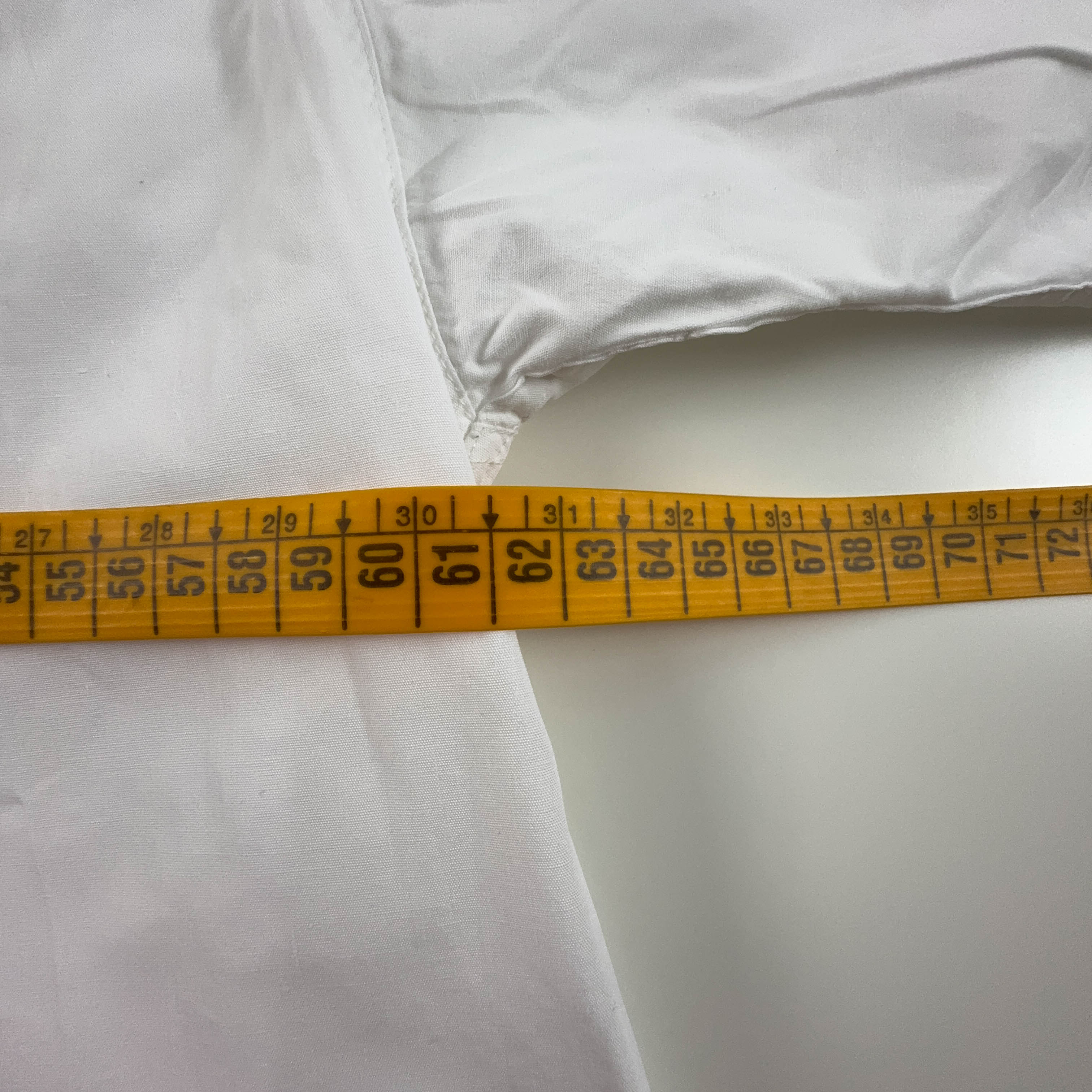 Camicia Vintage bianca con stampa sul retro - Taglia L/XL uomo