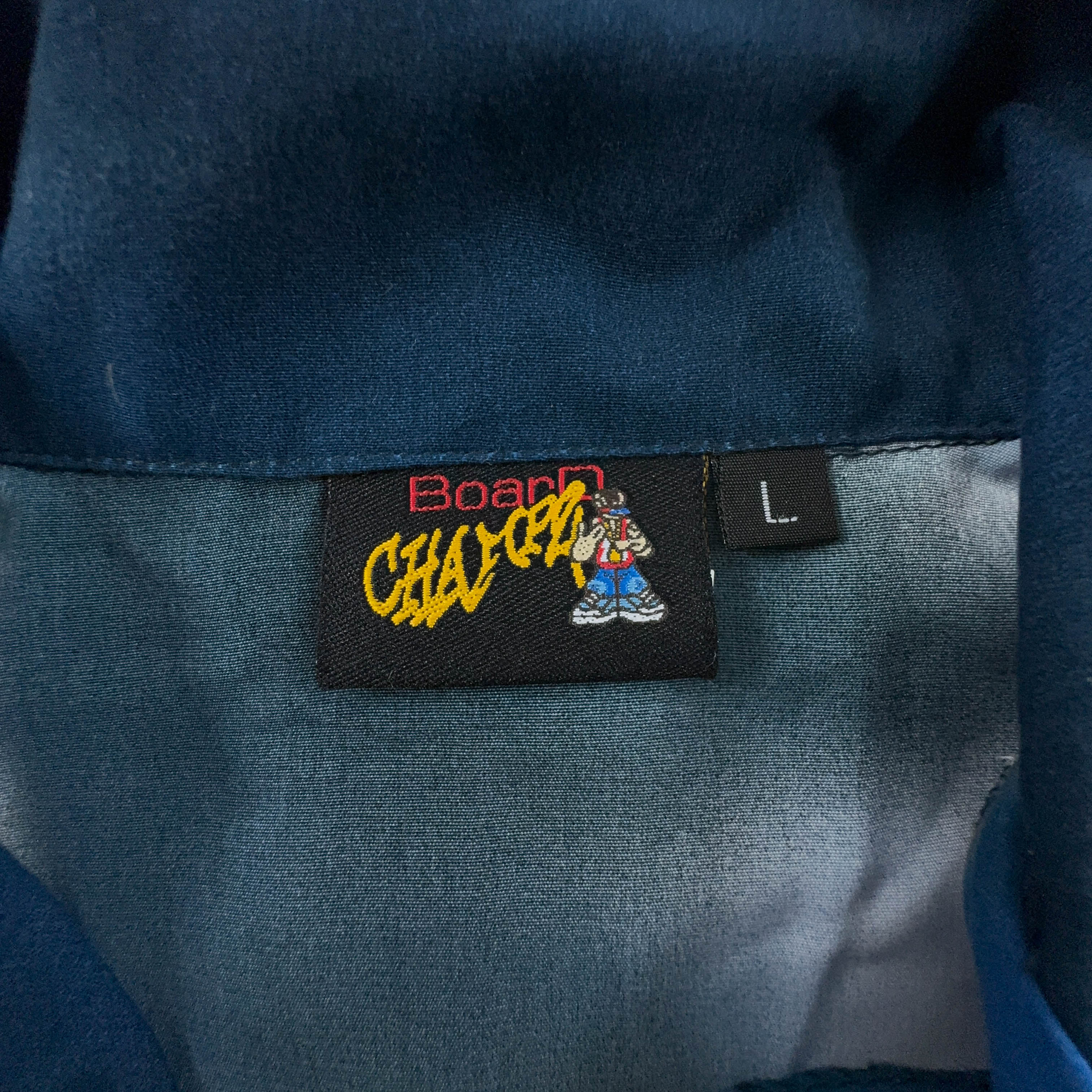 Camicia Vintage blu all on print cartoon - Taglia L/XL uomo