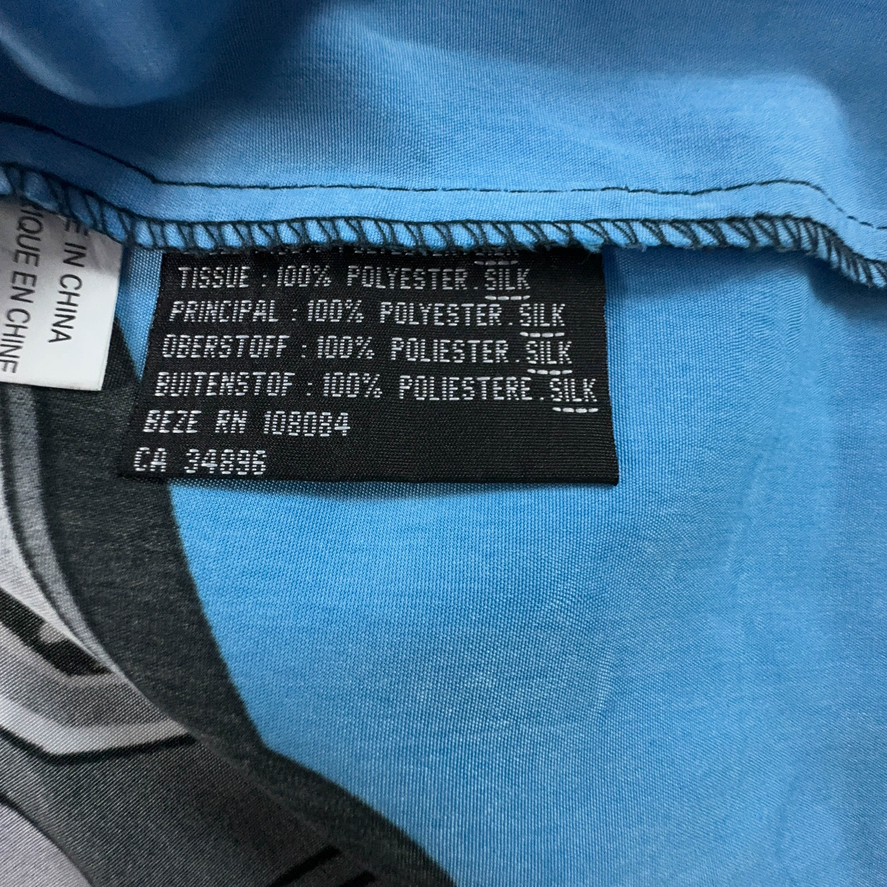 Camicia Vintage blu all on print cartoon - Taglia L/XL uomo