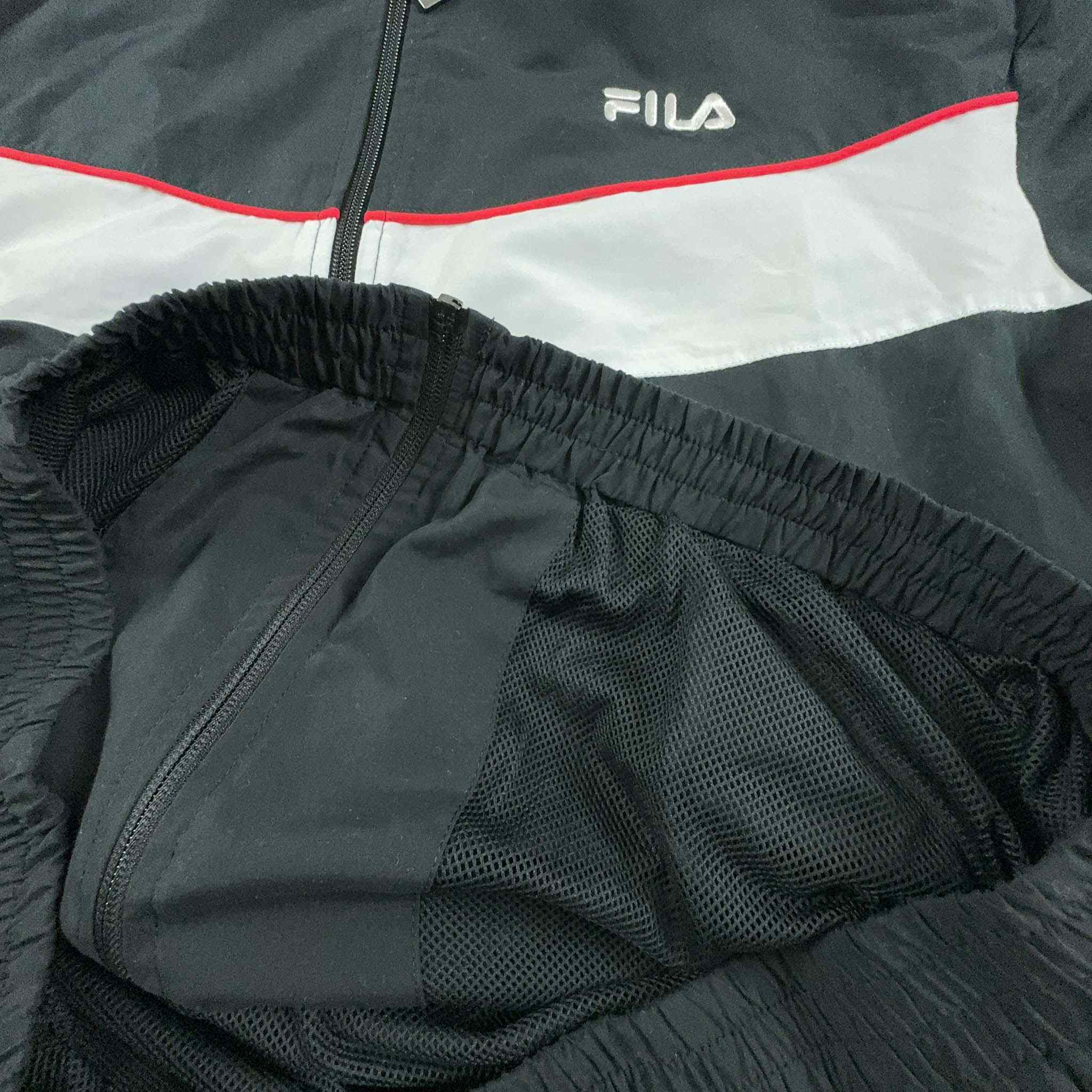 Giacca a vento Fila Vintage anni 2000 nera - Taglia L uomo