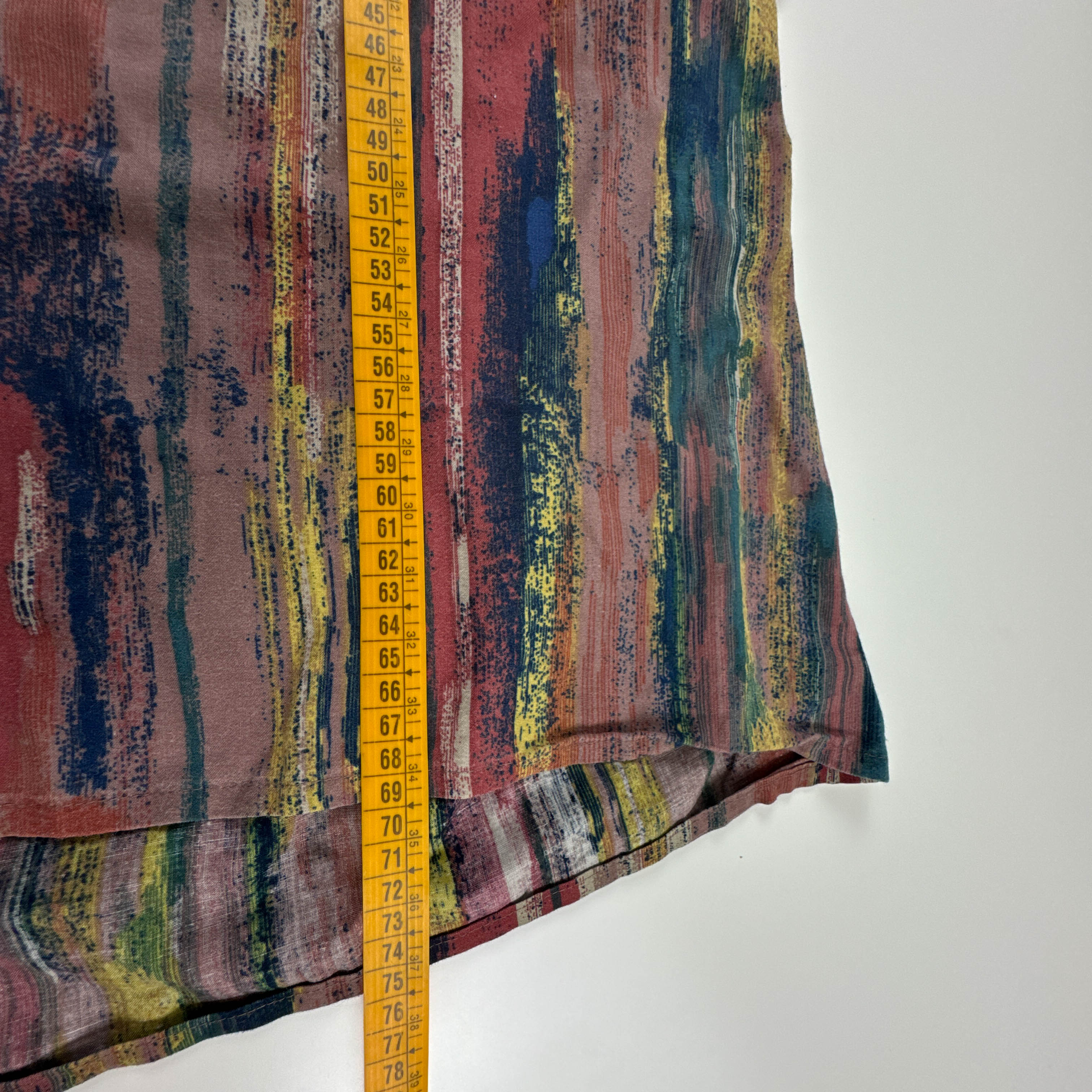 Camicia Vintage multicolore con fantasia astratta anni 80 90 - Taglia L/XL uomo