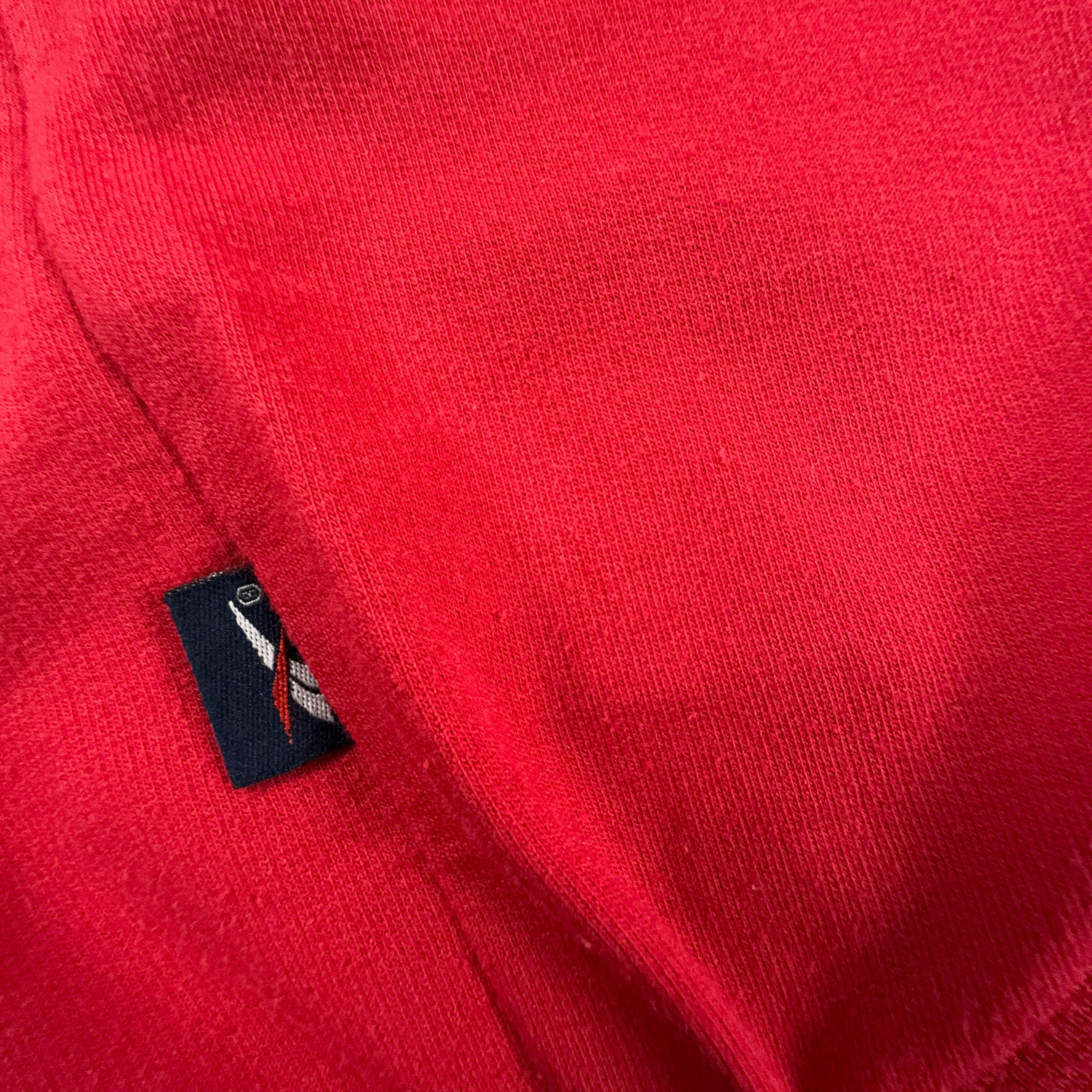 Felpa Reebok Vintage rossa a girocollo in cotone anni 90 - Taglia S/M uomo