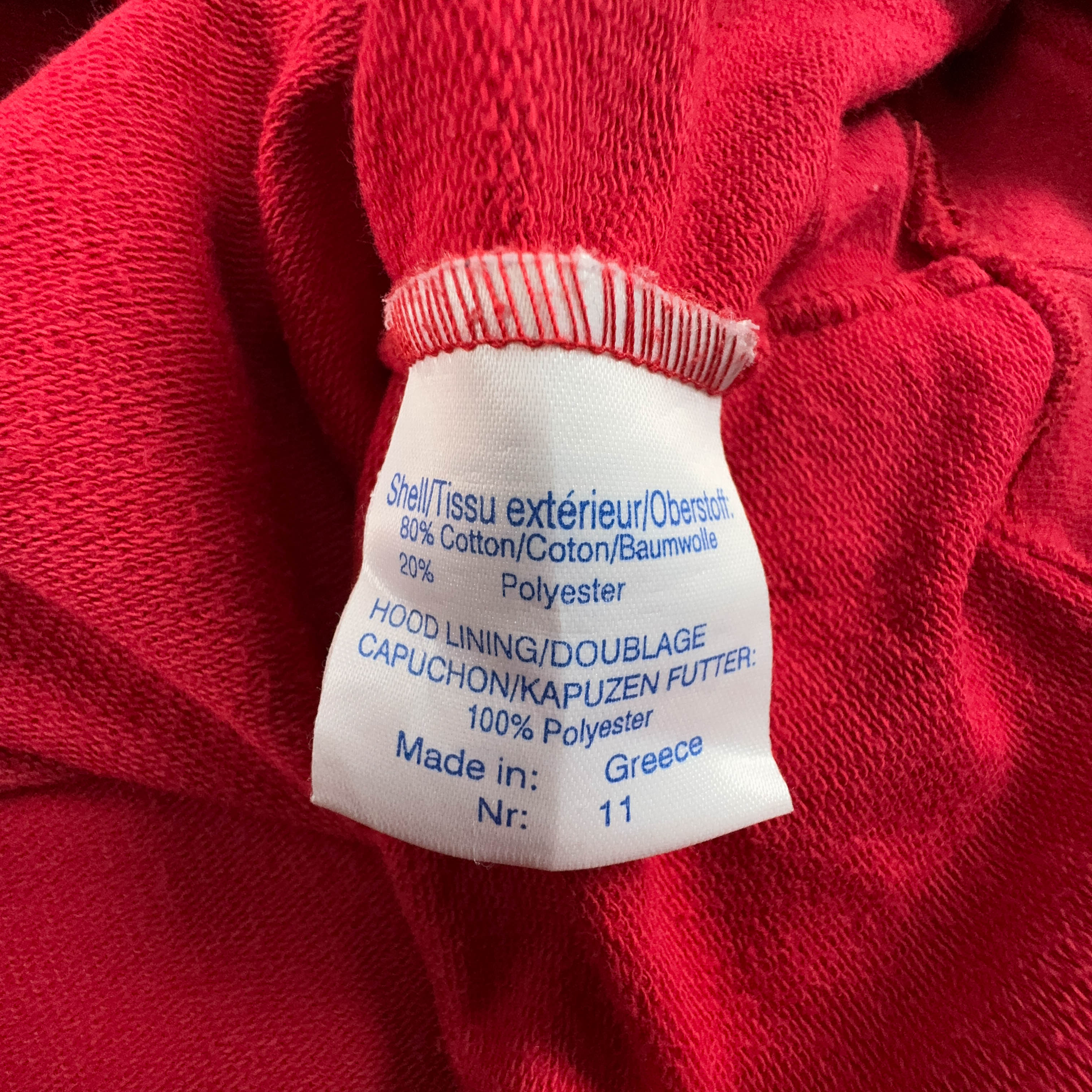 Felpa Reebok Vintage rossa a girocollo in cotone anni 90 - Taglia S/M uomo