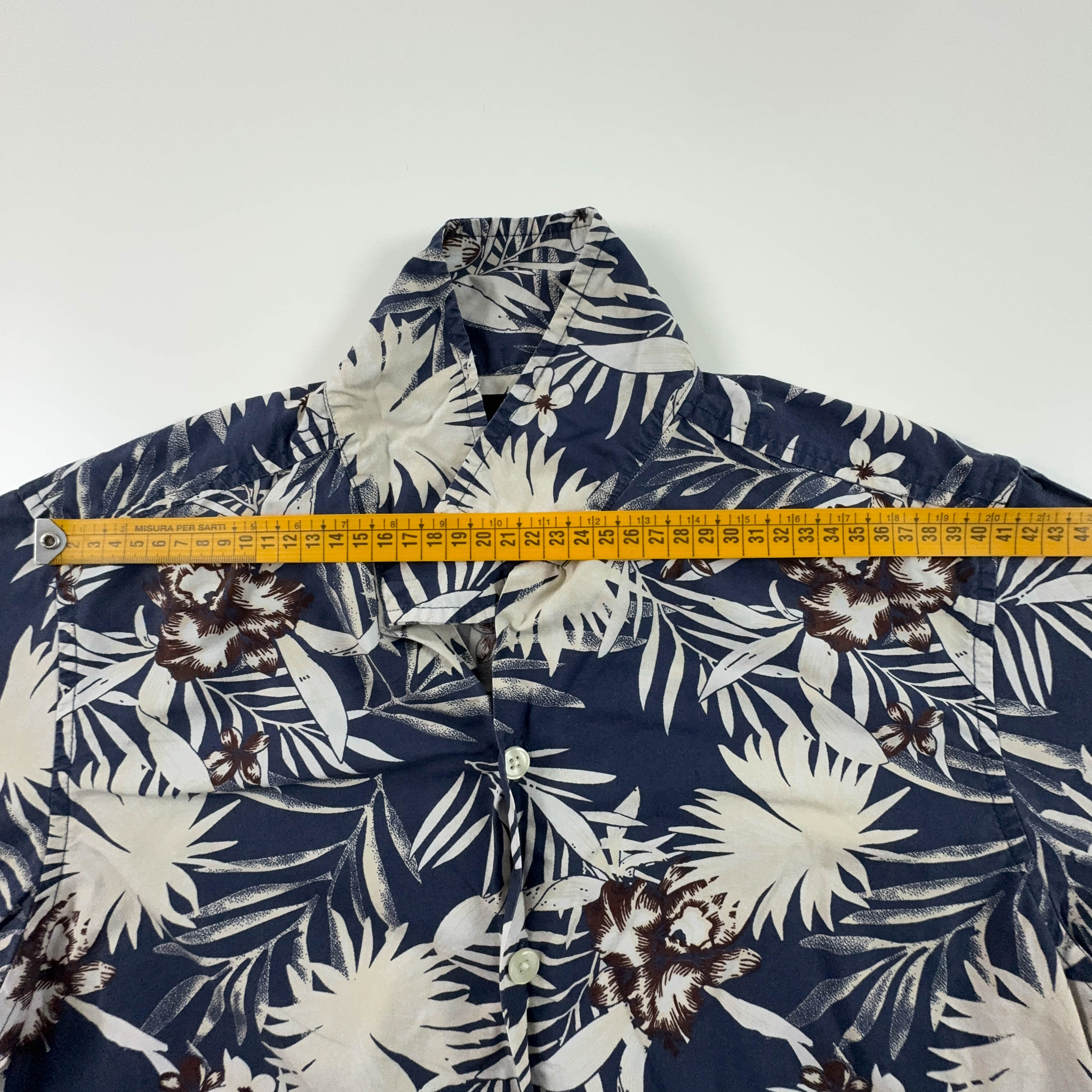 Camicia Dickies Vintage blu scura a fantasia astratta - Taglia XS/S uomo