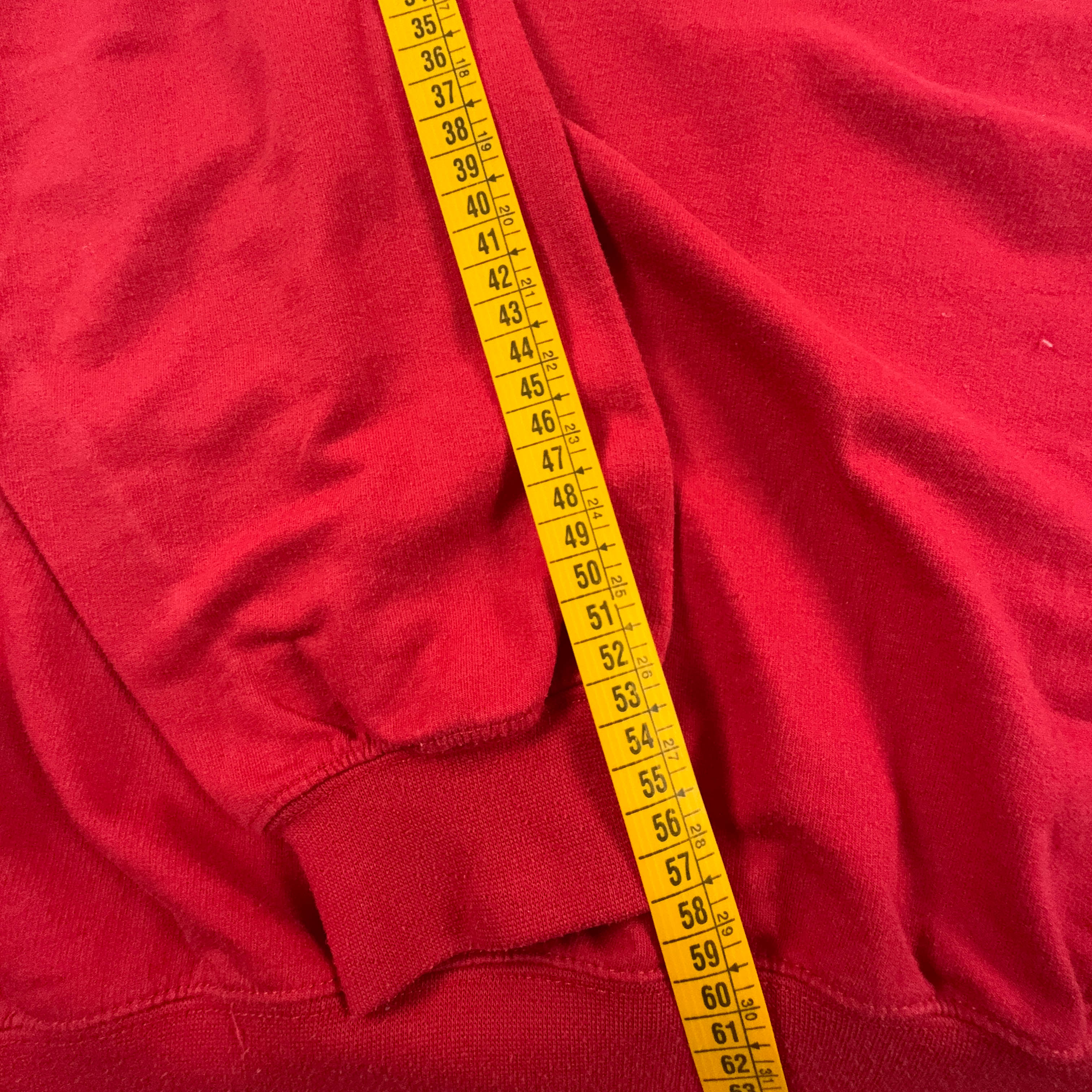 Felpa Reebok Vintage rossa a girocollo in cotone anni 90 - Taglia S/M uomo