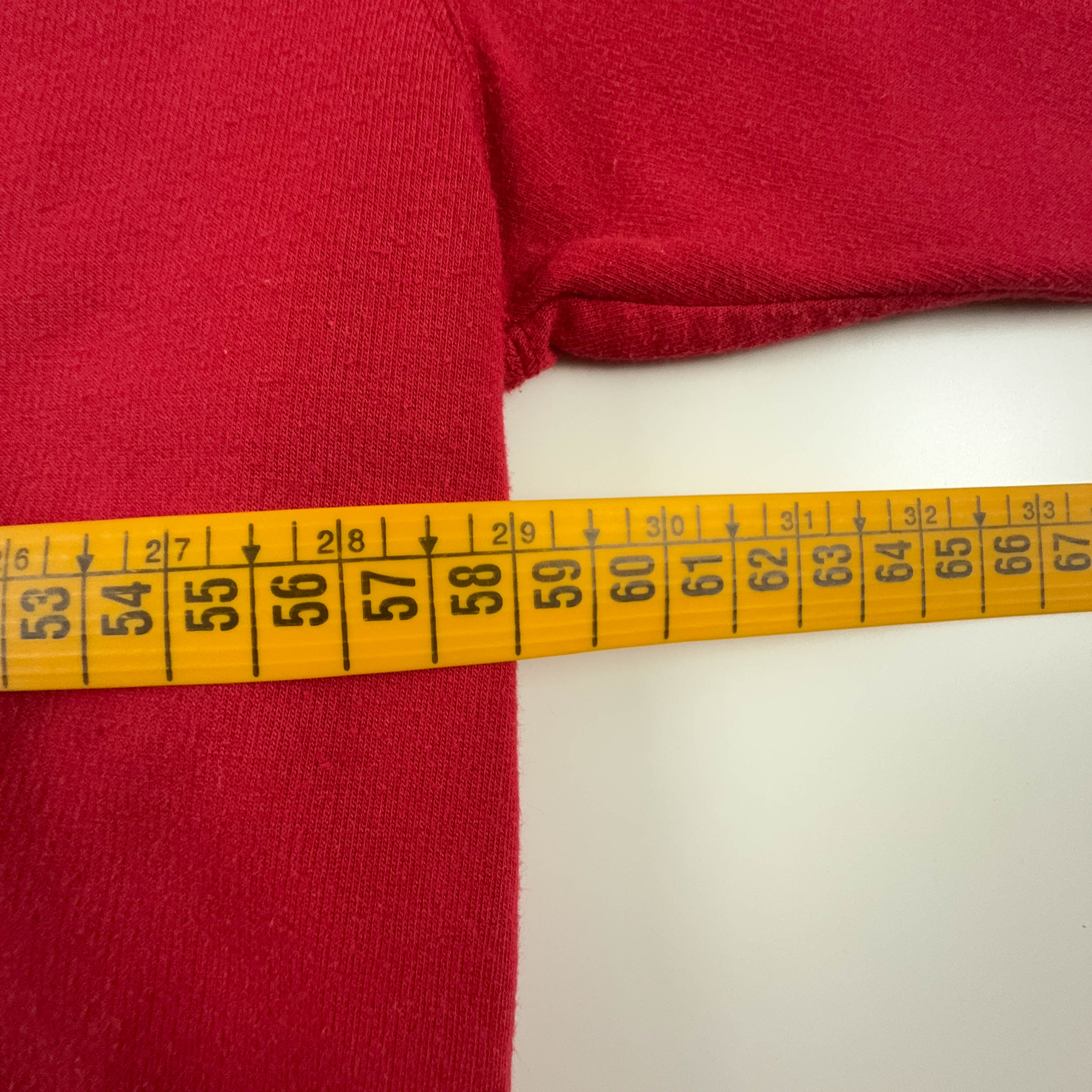 Felpa Reebok Vintage rossa a girocollo in cotone anni 90 - Taglia S/M uomo