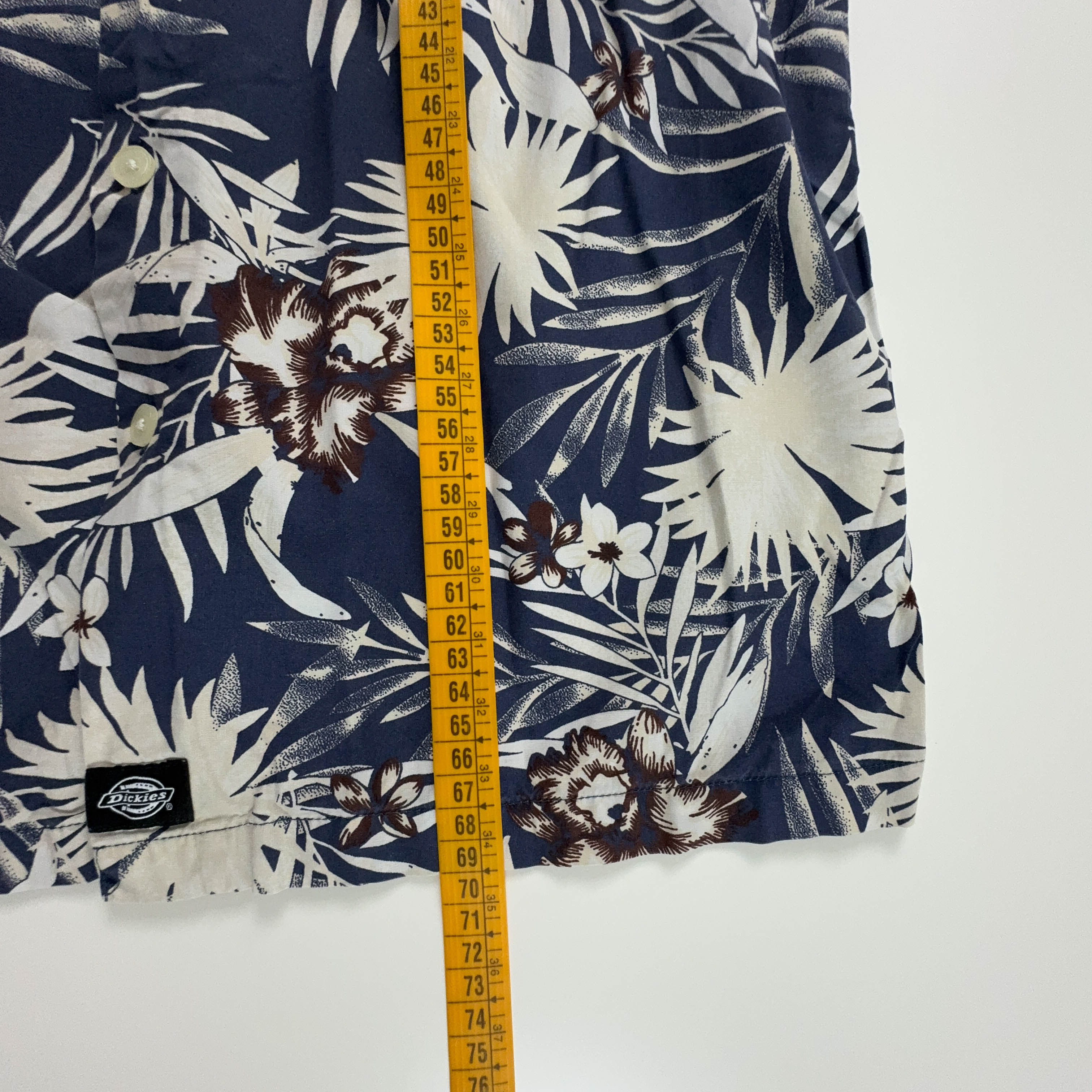 Camicia Dickies Vintage blu scura a fantasia astratta - Taglia XS/S uomo