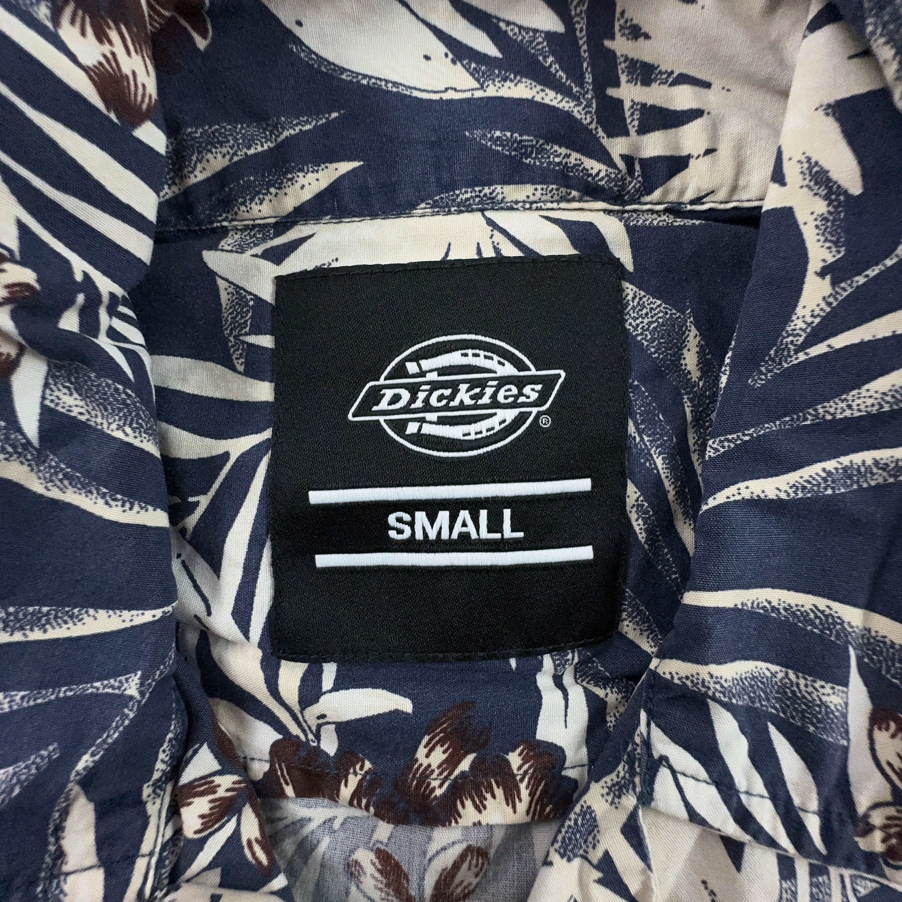 Camicia Dickies Vintage blu scura a fantasia astratta - Taglia XS/S uomo