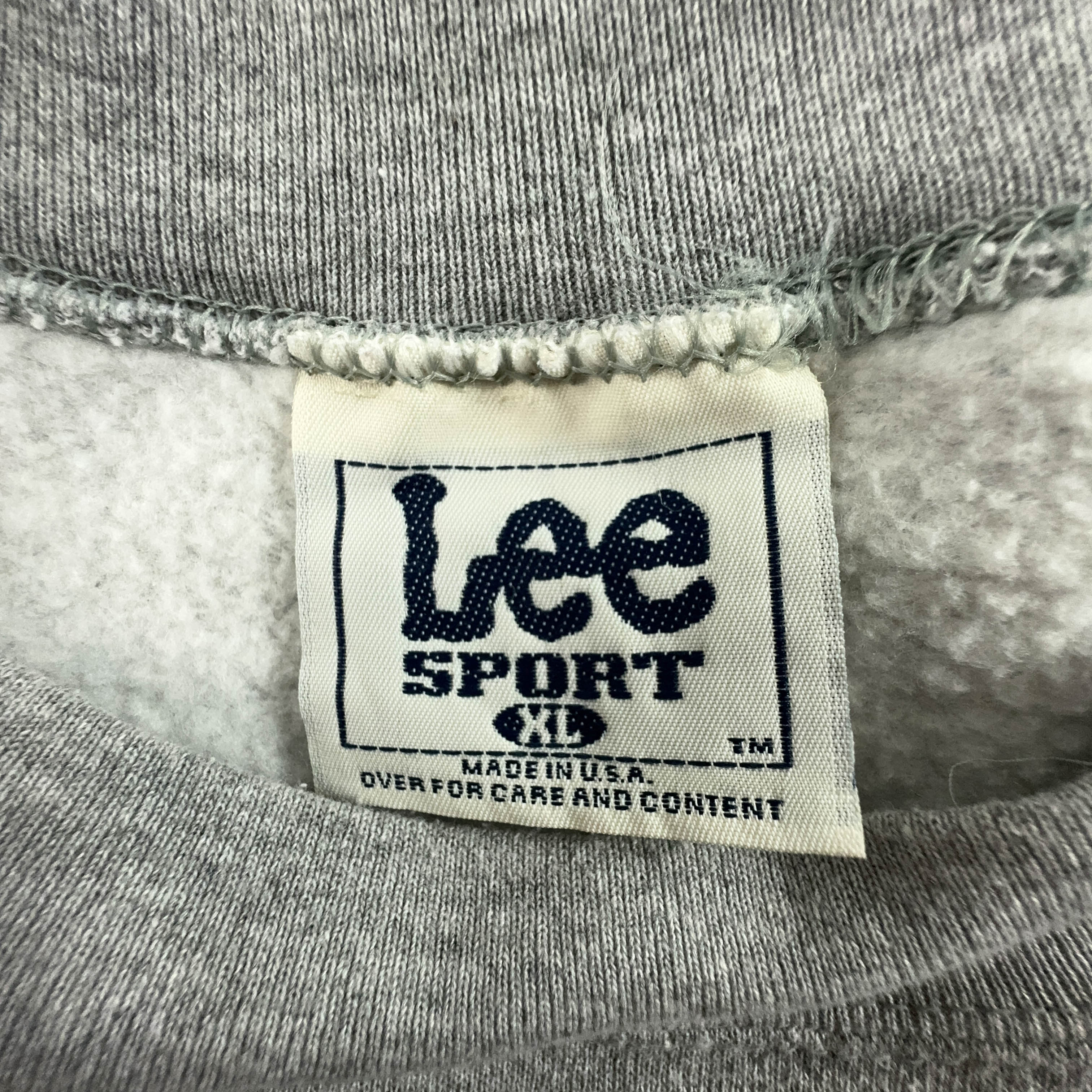 Felpa Lee Cowboys Dallas Vintage grigia a girocollo con stampa Made in USA - Taglia XL/XXL uomo