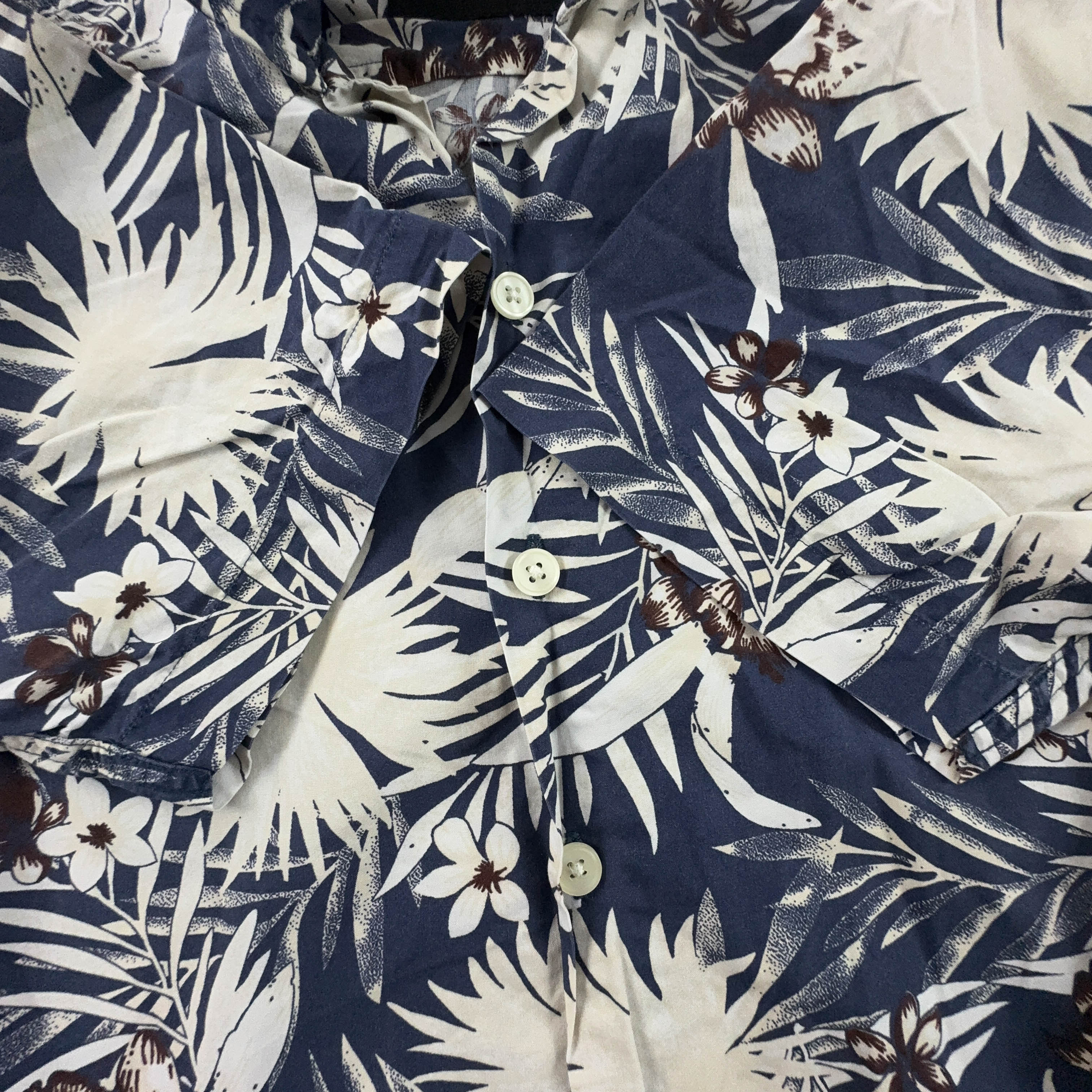 Camicia Dickies Vintage blu scura a fantasia astratta - Taglia XS/S uomo