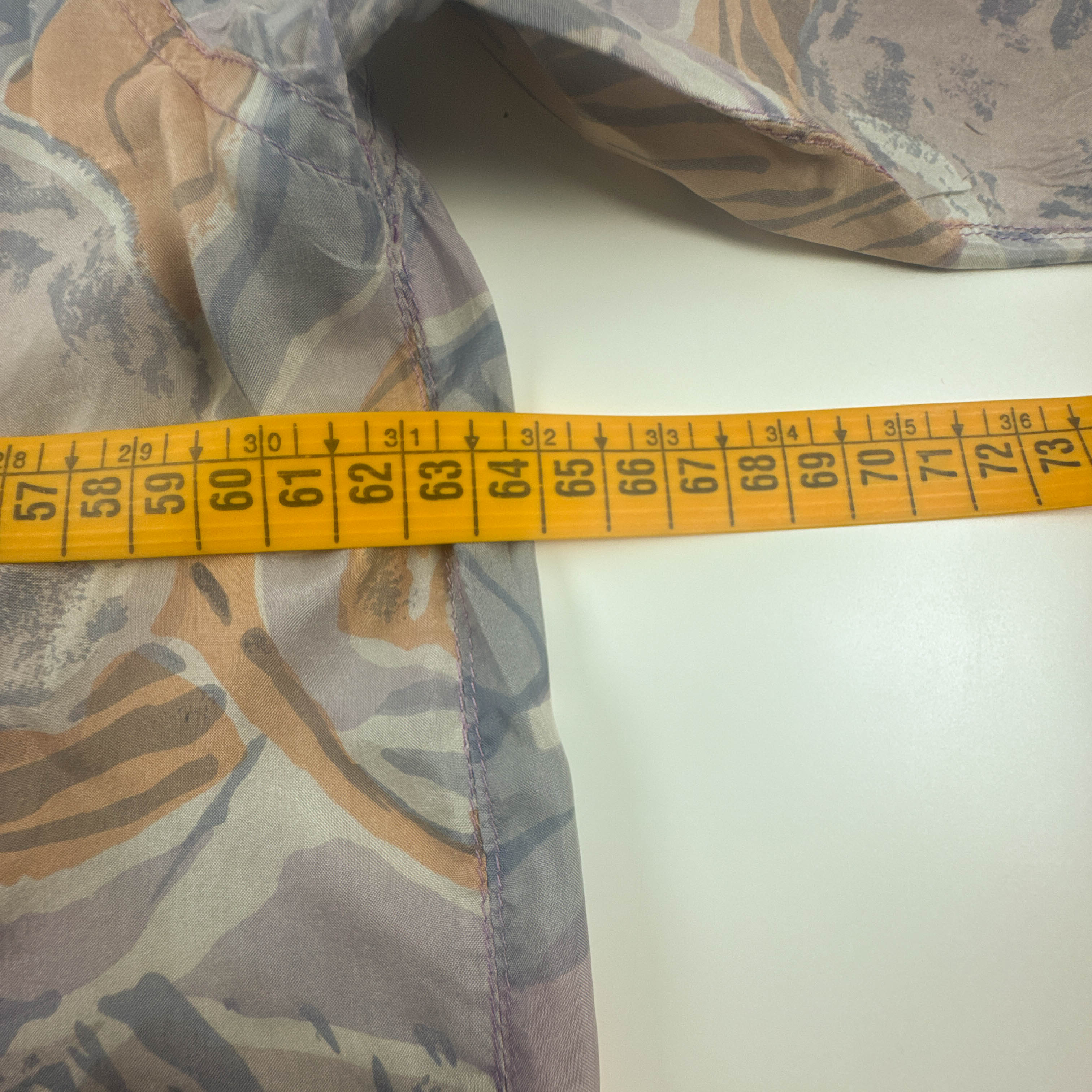 Camicia Vintage New Fast multicolore fantasia astratta 100% seta anni 80 90 - Taglia L uomo