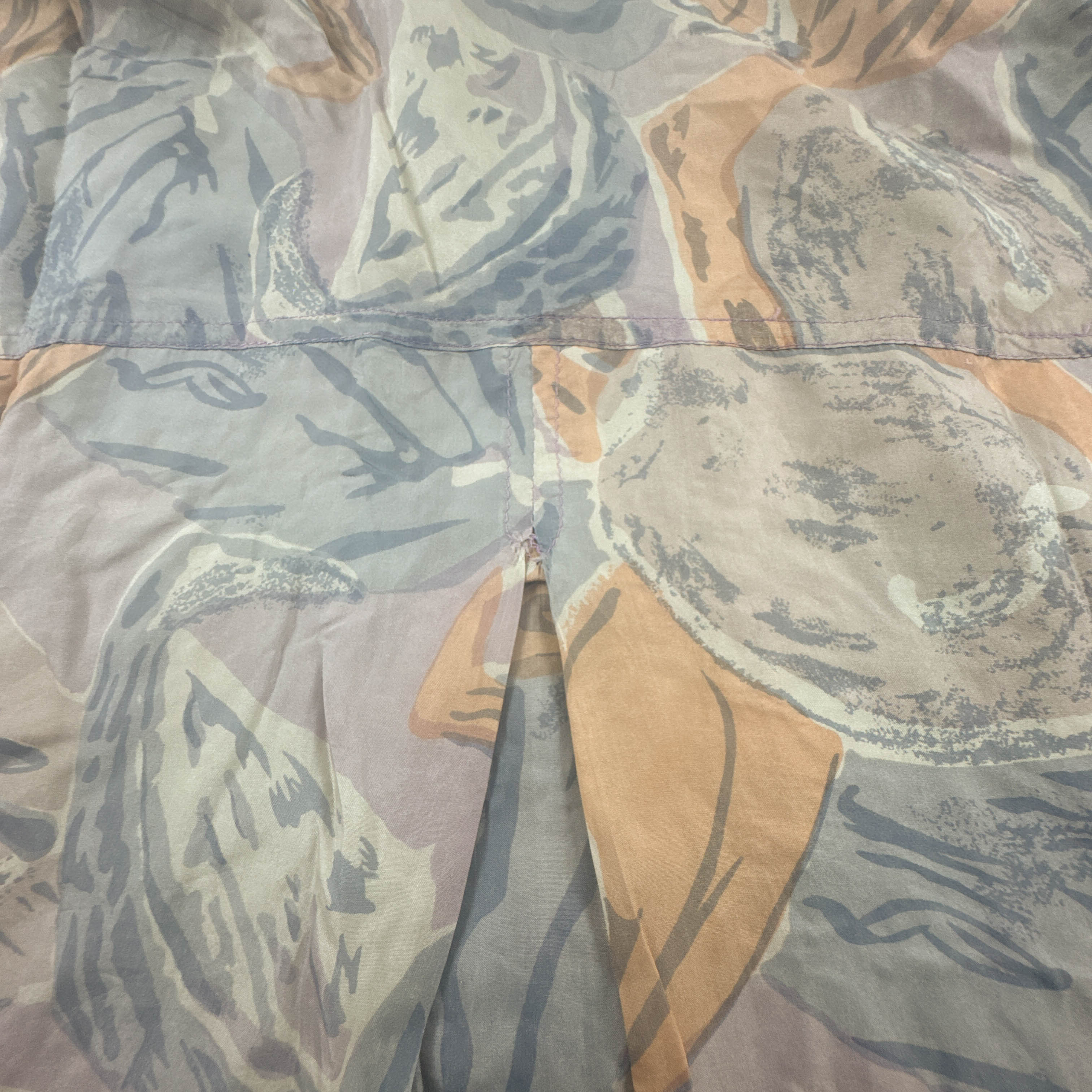 Camicia Vintage New Fast multicolore fantasia astratta 100% seta anni 80 90 - Taglia L uomo