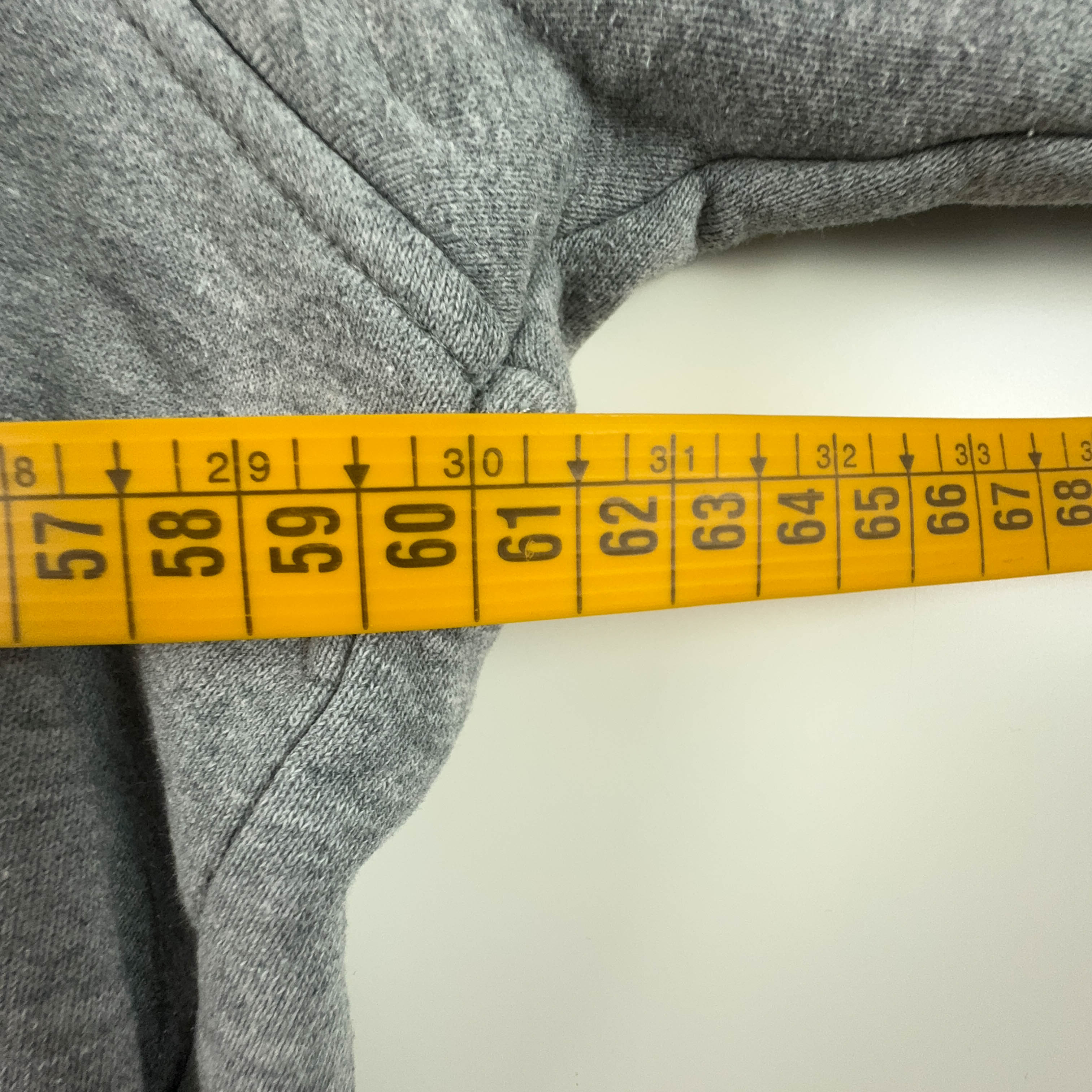 Felpa Fila Vintage grigia con cappuccio e zip anni 2000 logo grande - Taglia M/L uomo