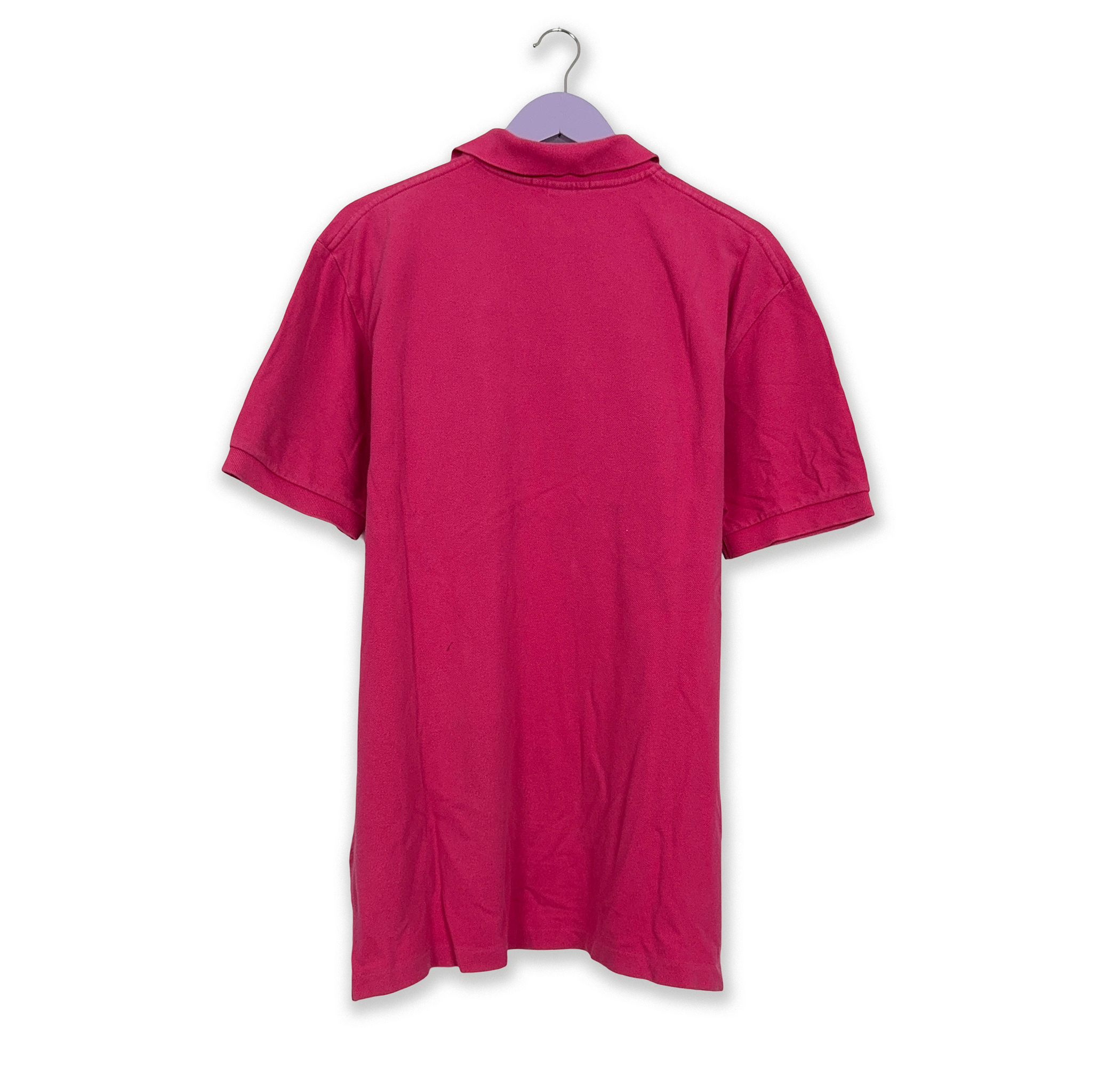 Polo Ralph Lauren fucsia tinta unita in cotone - Taglia L/XL uomo