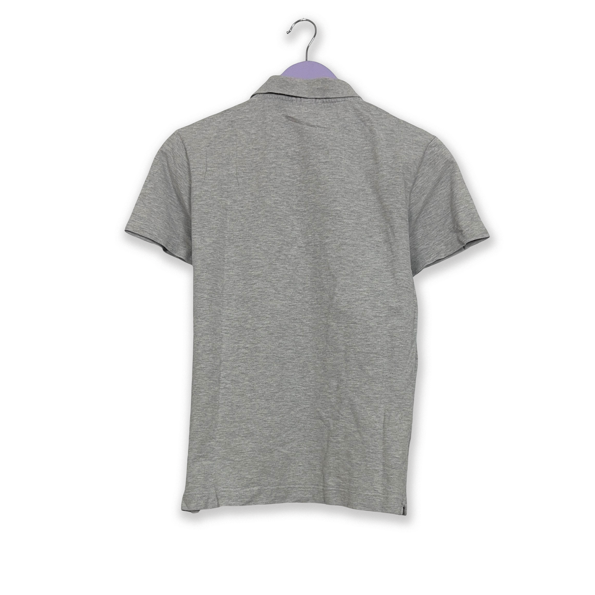 Polo Lacoste grigia tinta unita in cotone - Taglia S uomo