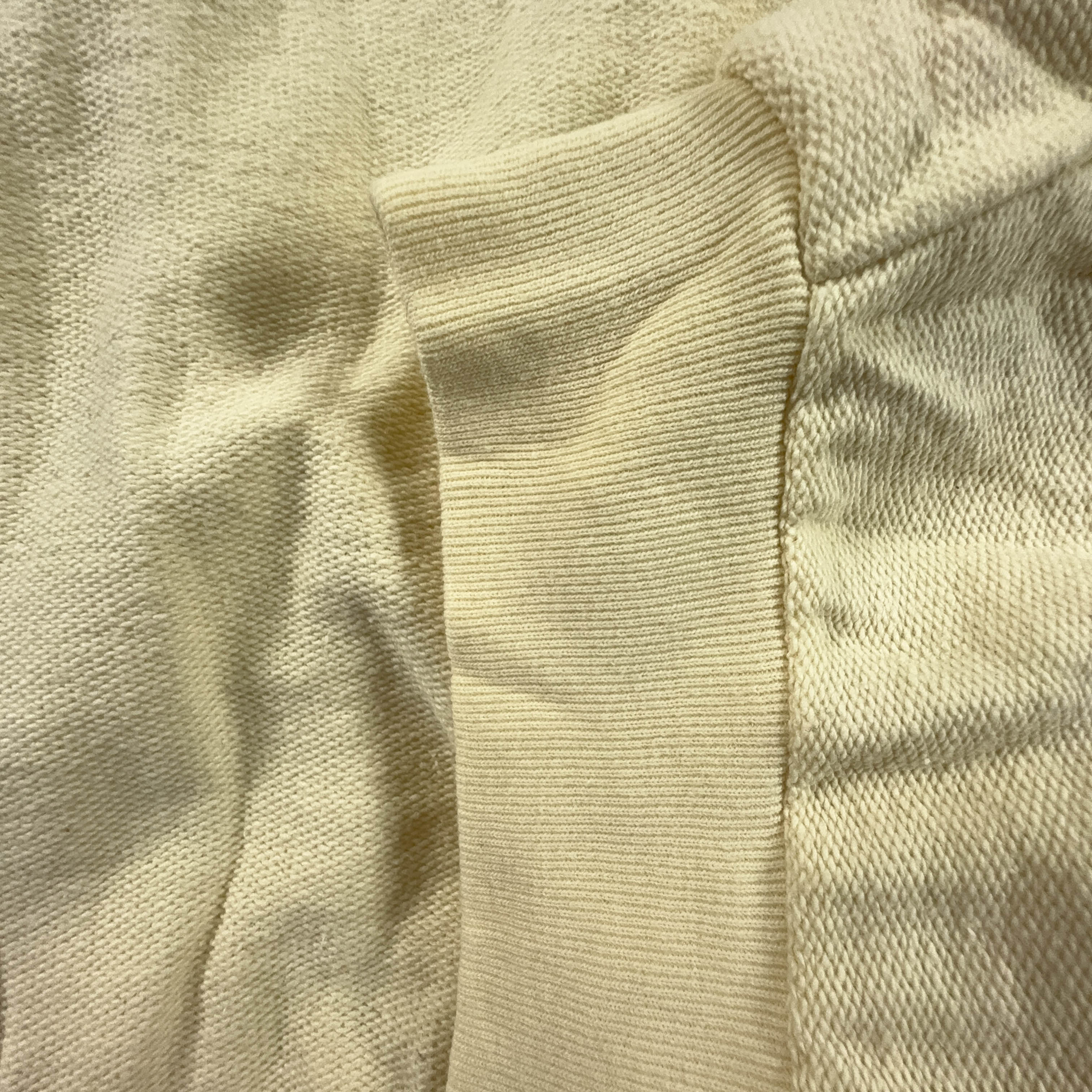 Felpa Puma Vintage beige a righe blu con zip anni 80 - Taglia S/M uomo