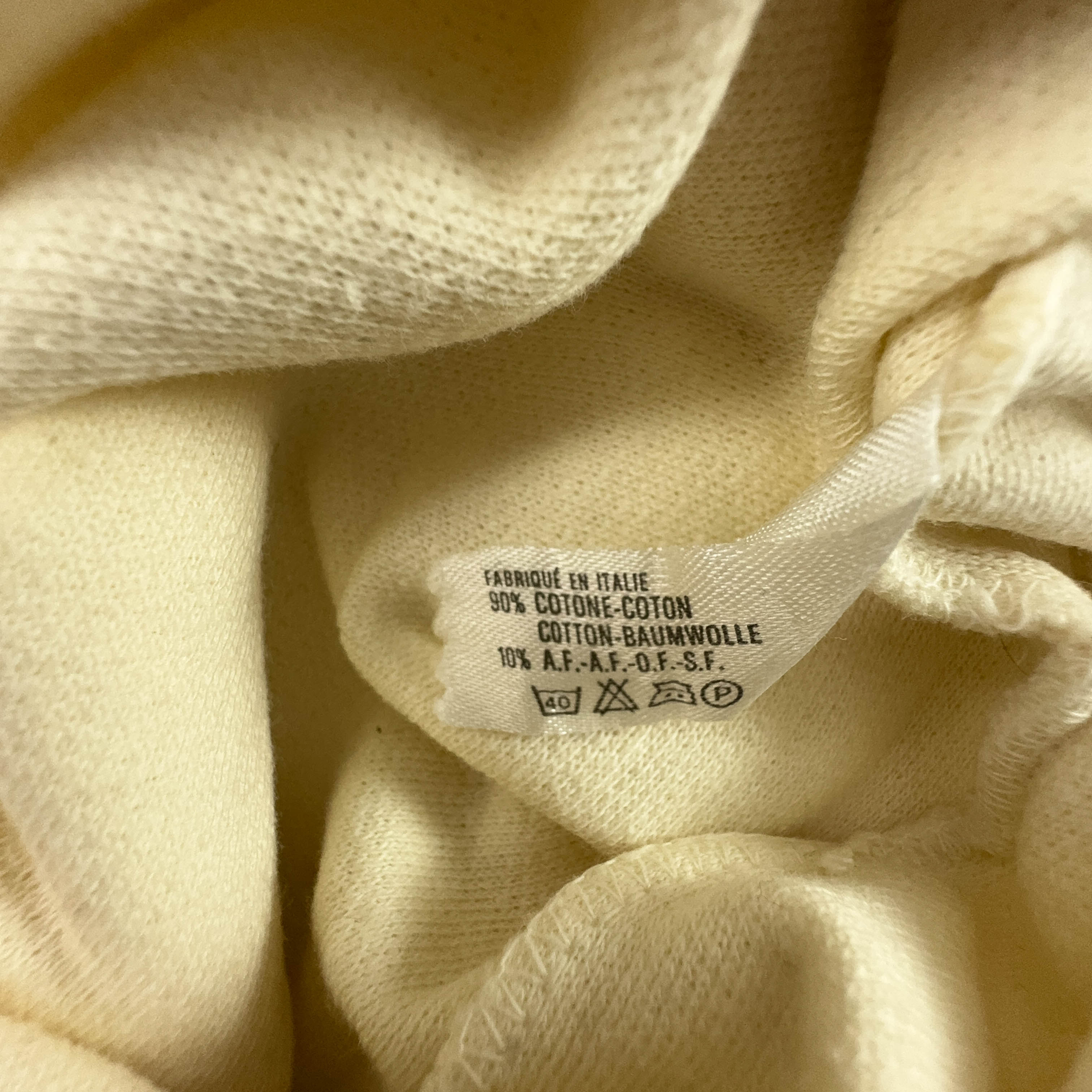 Felpa Puma Vintage beige a righe blu con zip anni 80 - Taglia S/M uomo