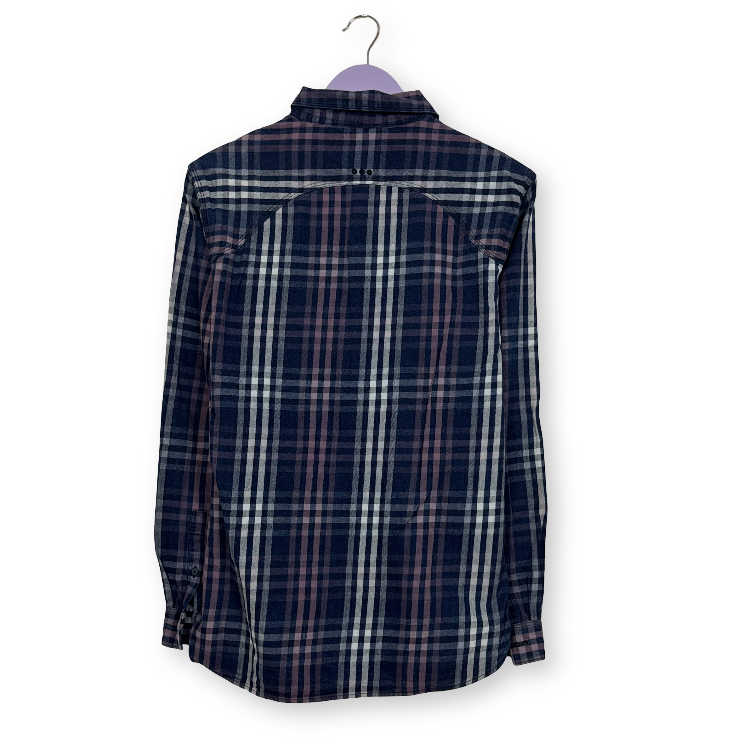 Camicia Levi's Vintage blu e viola a quadri in cotone - Taglia M uomo